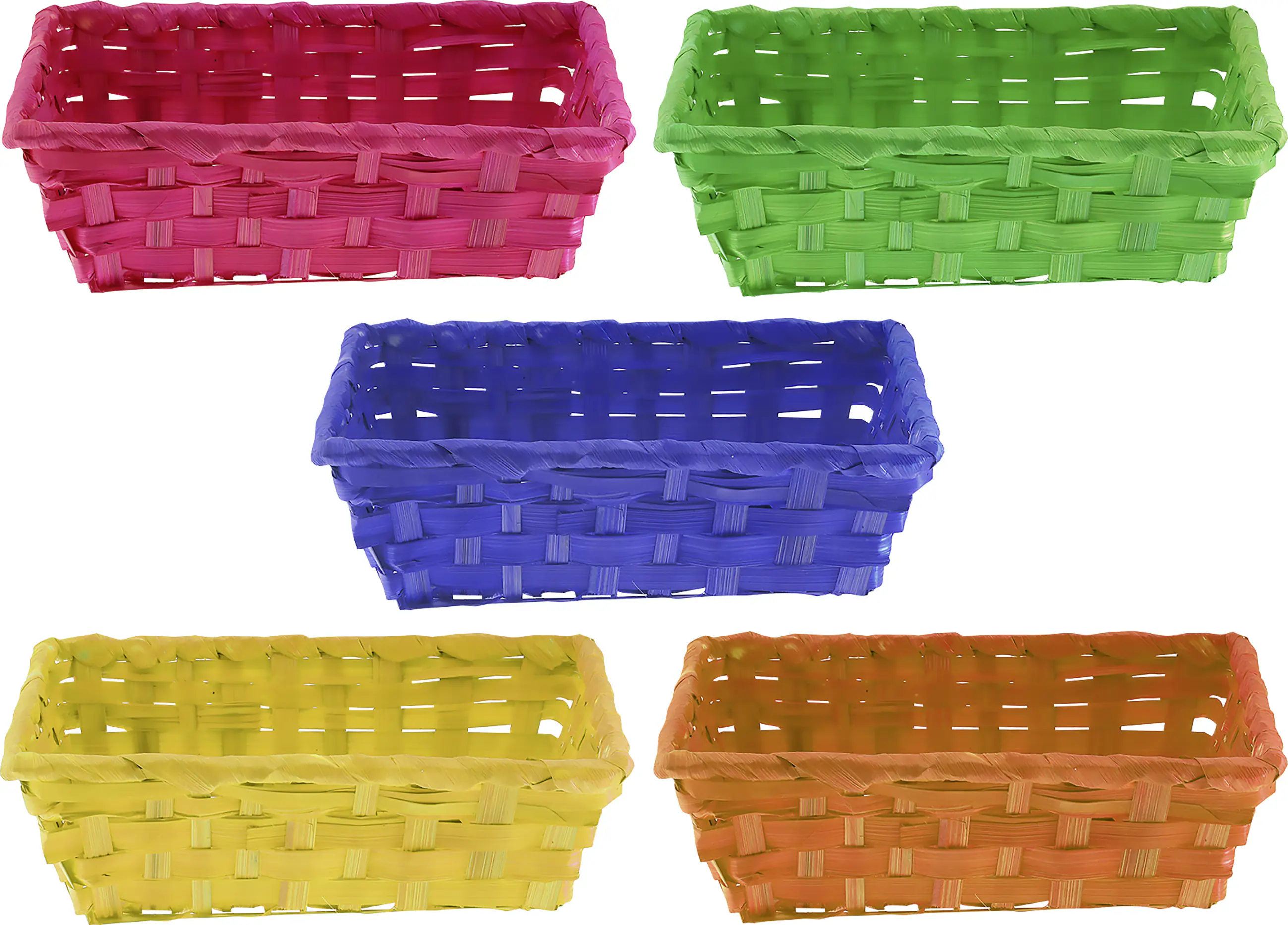 Osterkorb Bambus 21,5 x 15,5 x 6 cm bunt Osterkorb Bambus 21,5 x 15,5 x 6 cm bunt