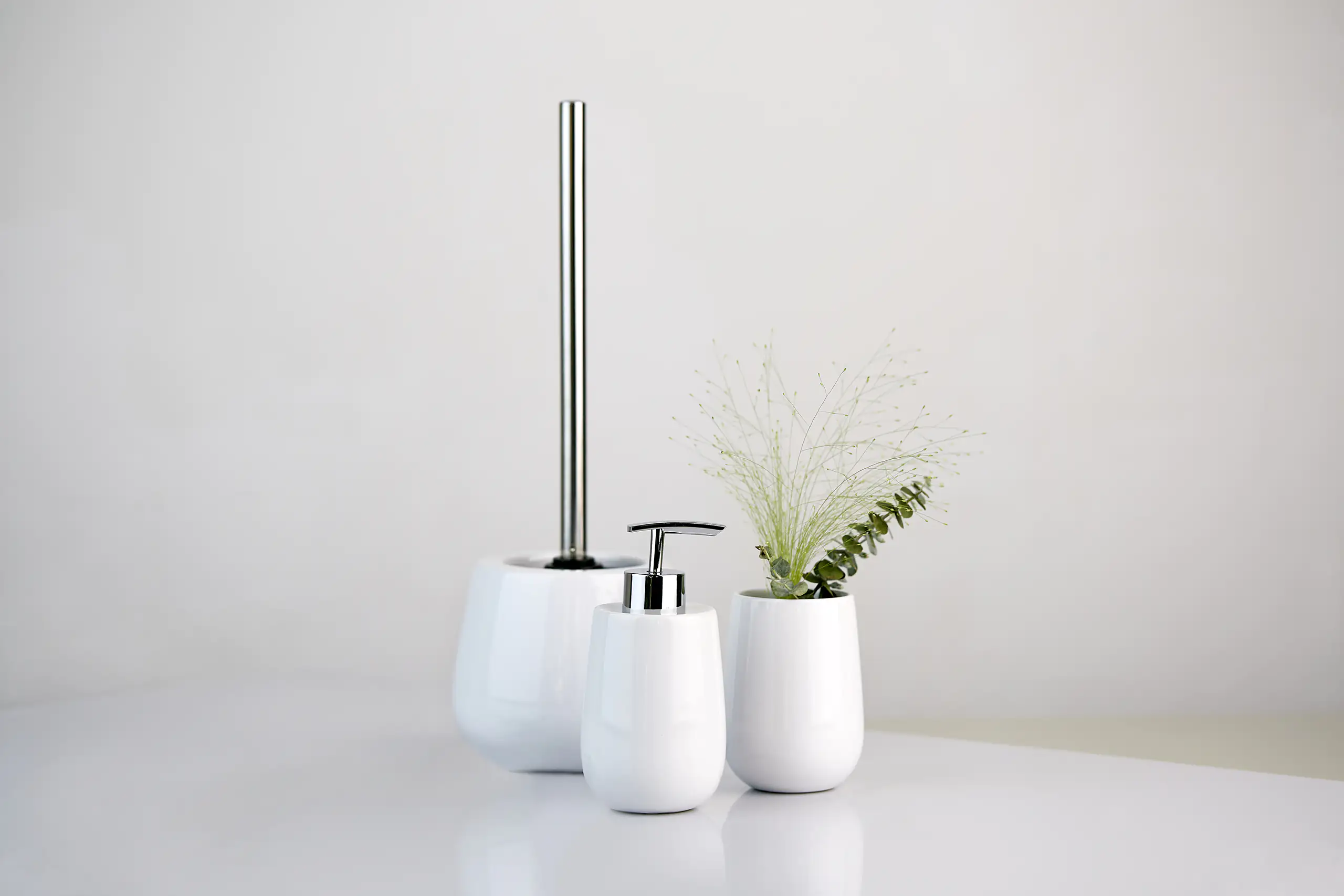 Wenko Toilettenbürstenhalter Keramik weiß Malta