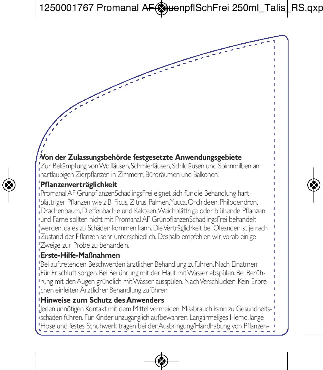 Promanal AF GrünpflanzenSchädlingsFrei 250 ml