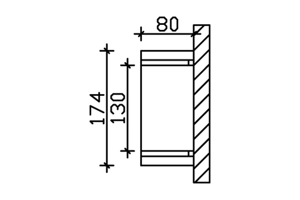 SKAN HOLZ Vordach Rostock 174 x 80 cm, lasiert in Eiche hell