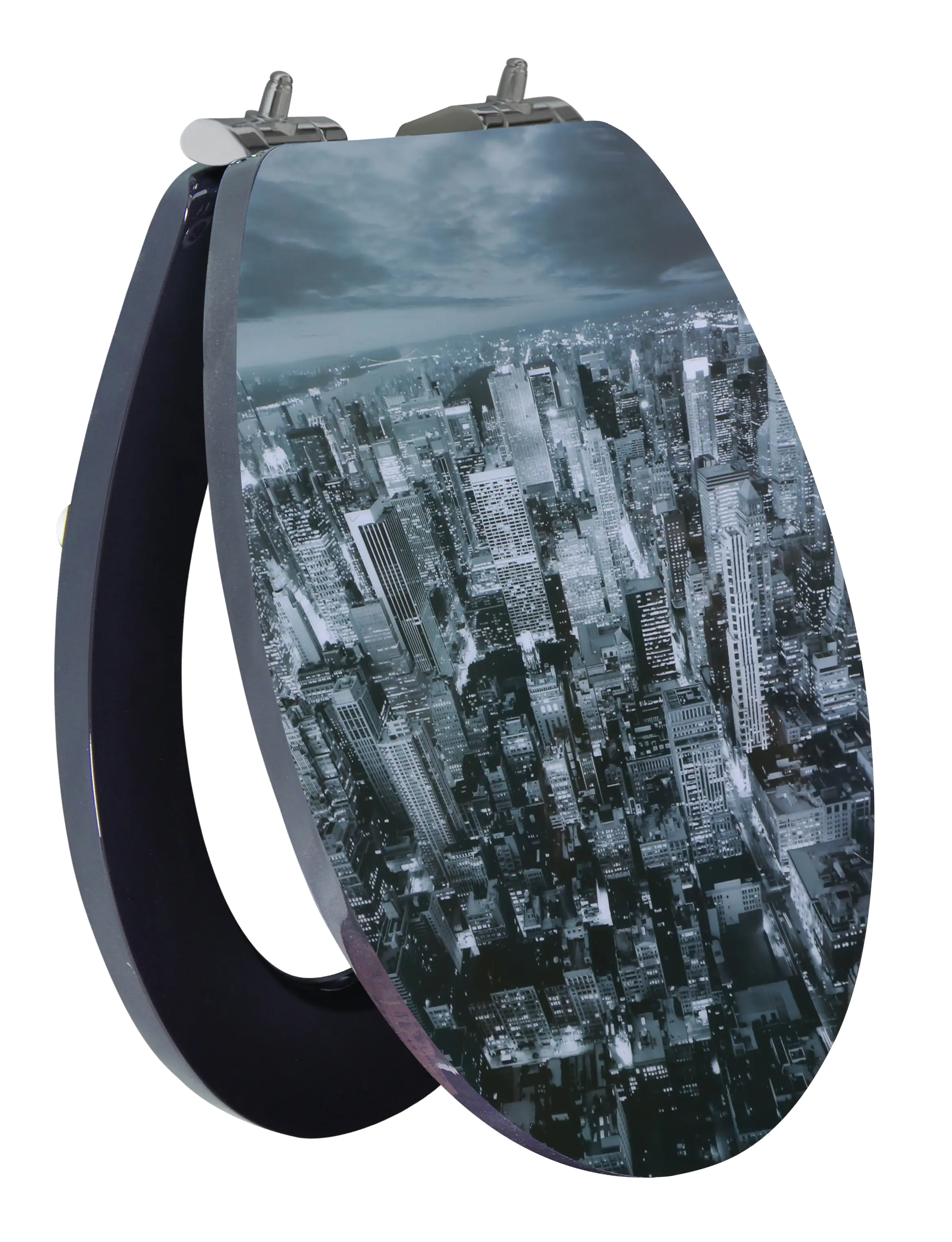 Primaster WC-Sitz mit Absenkautomatik Skyline schwarz