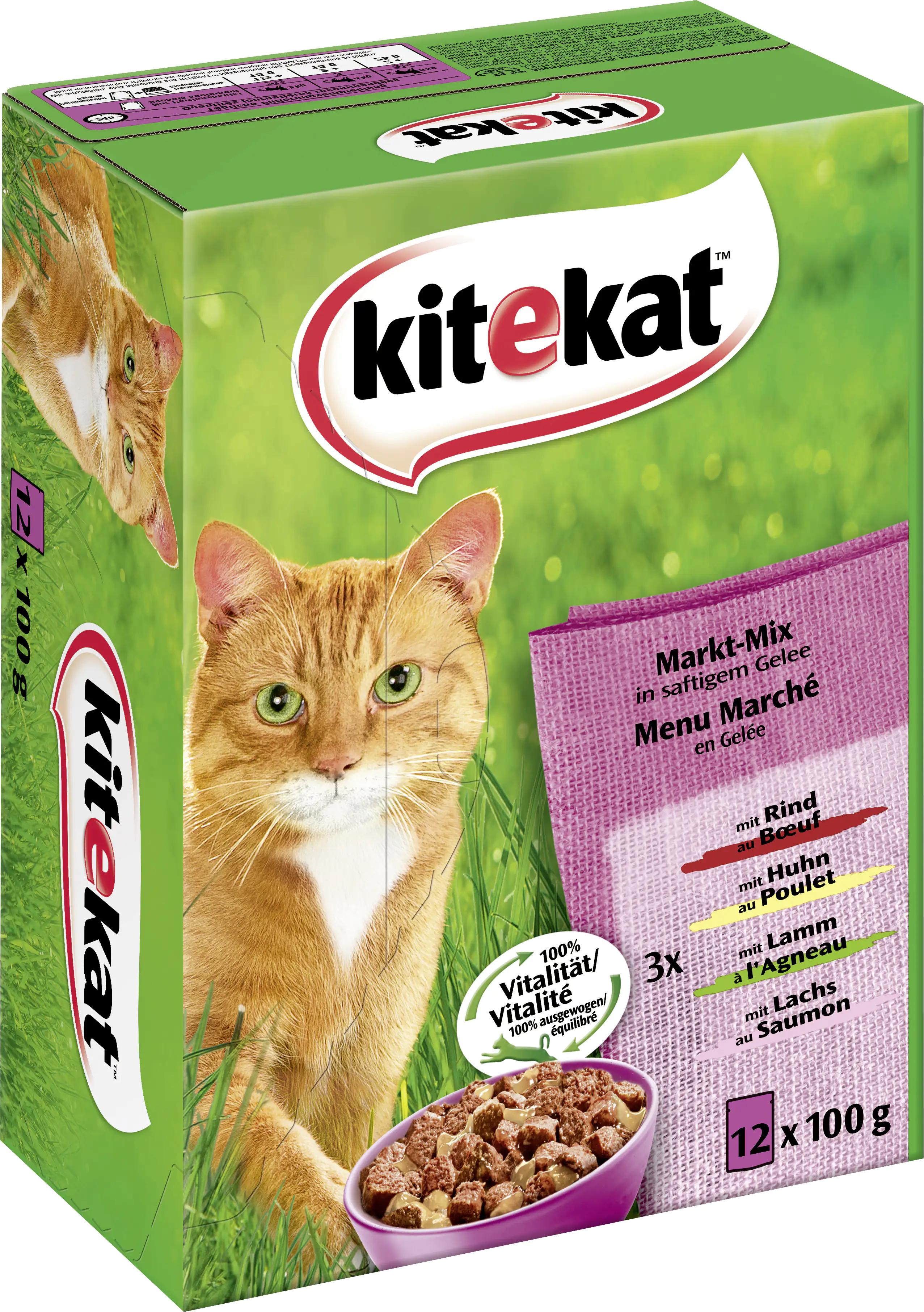 4008429023255_2970106 Kitekat Portionsbeutel Multipack Markt Mix in Gelee 12 x 100 g