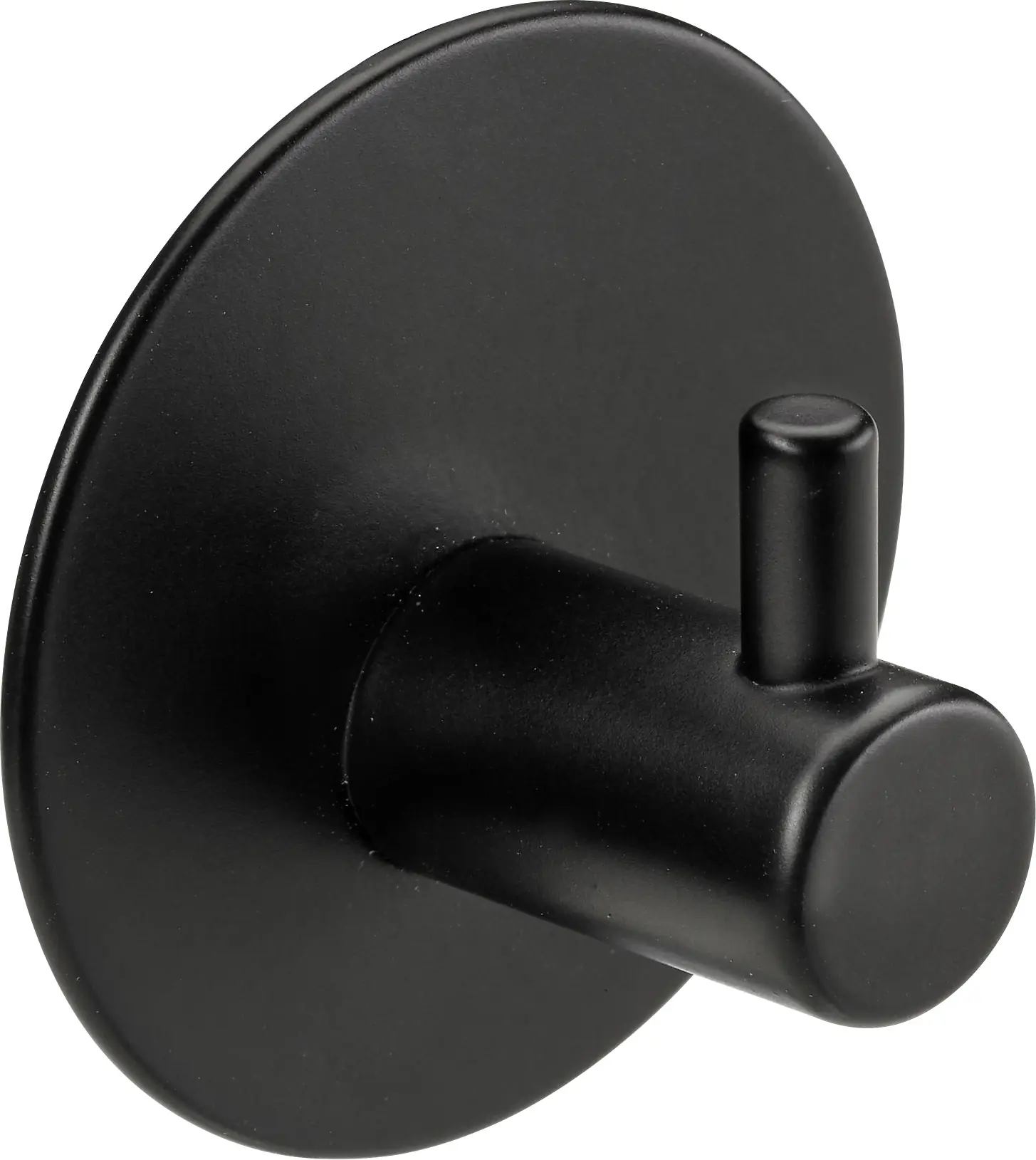 Hettich Garderobenhaken selbstklebend 1 Haken Stahl Ø 4,8 cm schwarz matt
