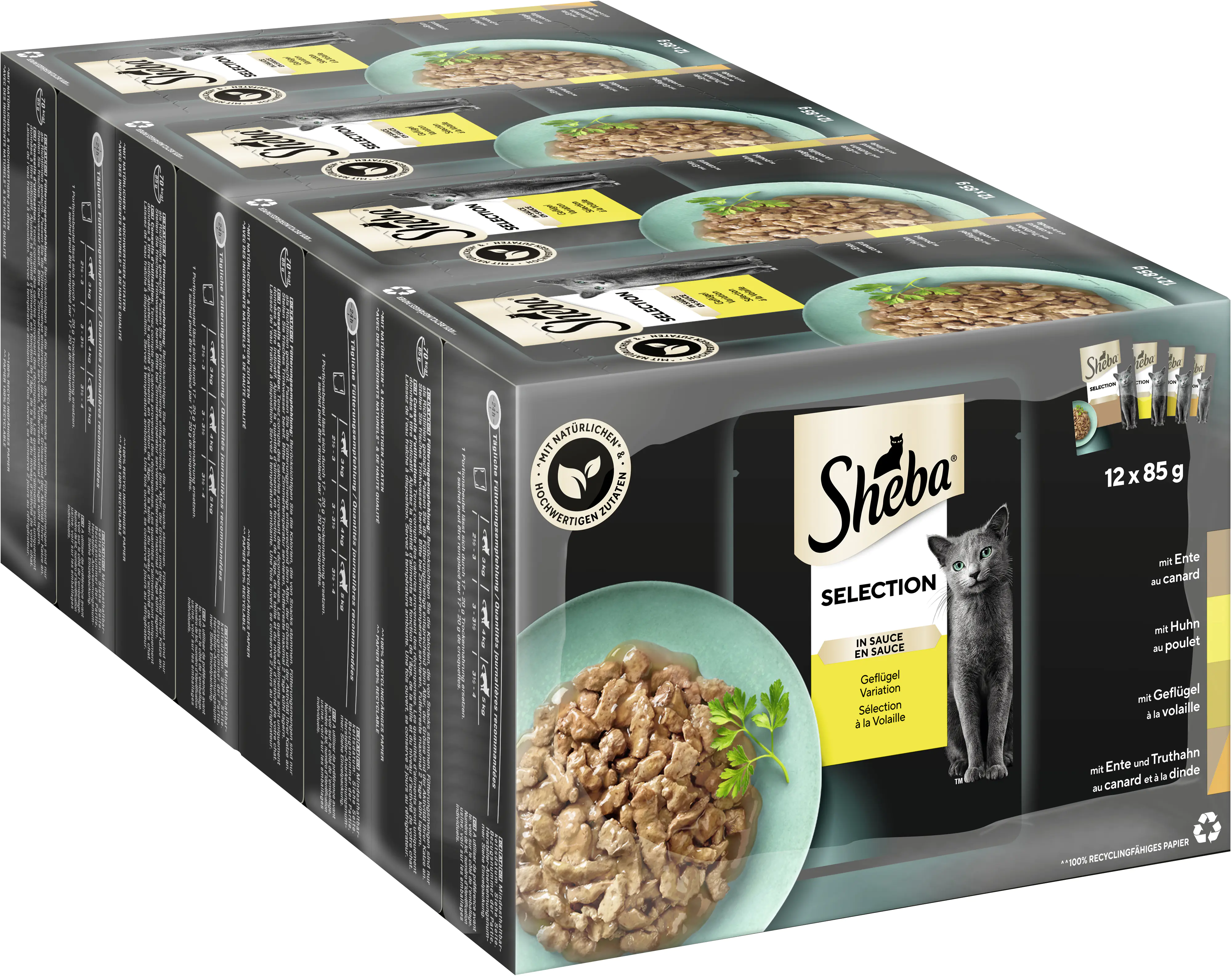 Sheba Selection in Sauce Geflügel Variation Katzenfutter 12 x 85g Sheba Selection in Sauce Geflügel Variation Katzenfutter 12 x 85g