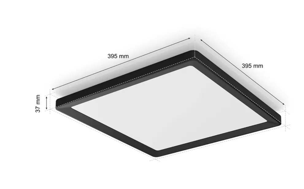 Philips Hue LED Deckenleuchte Tento eckig schwarz 39,5 x 39,5 cm warmweiß-kaltweiß