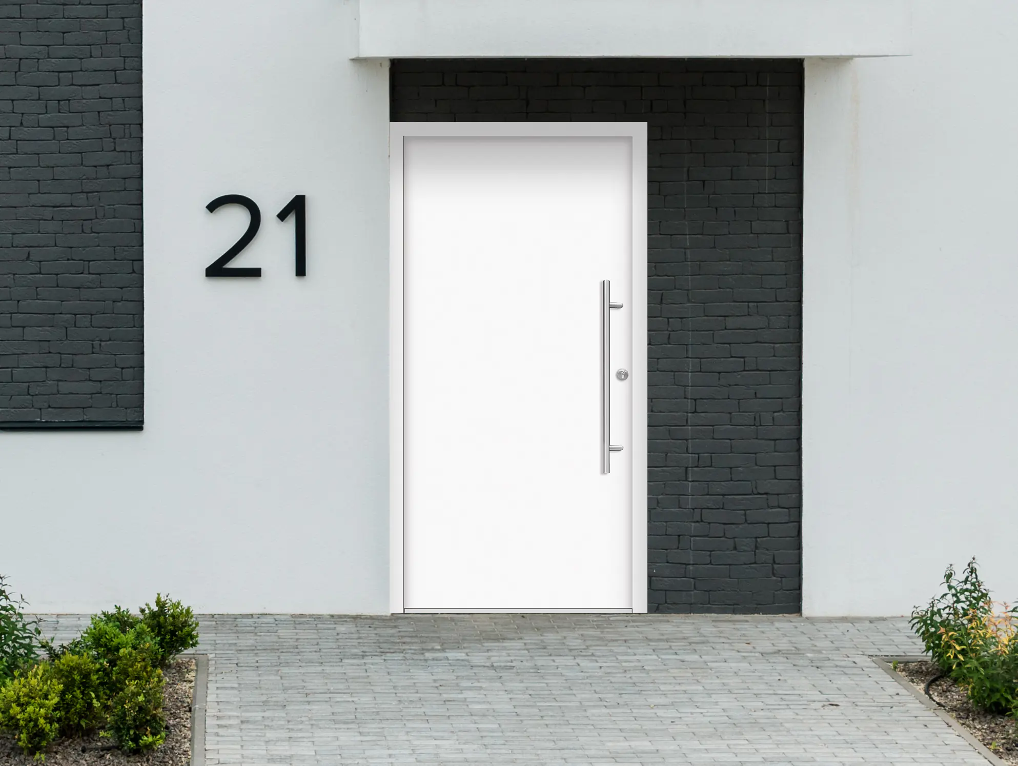 Splendoor Haustür Passivedoor Premium B05 Weiß DIN Rechts 110 x 210 cm