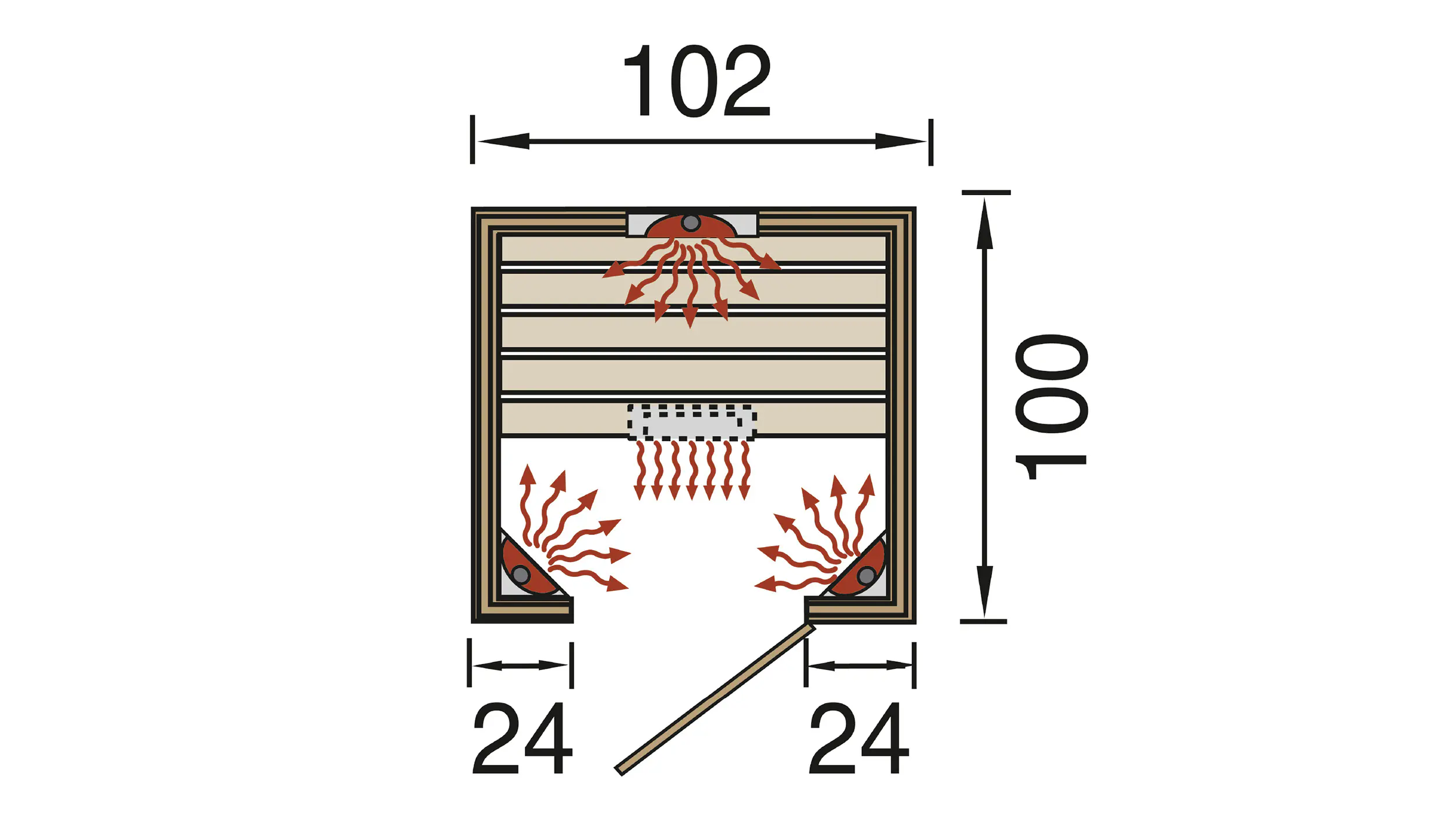 Weka Infrarotkabine Vaala 1 1700 Watt Weka Infrarotkabine Vaala 1 1700 Watt