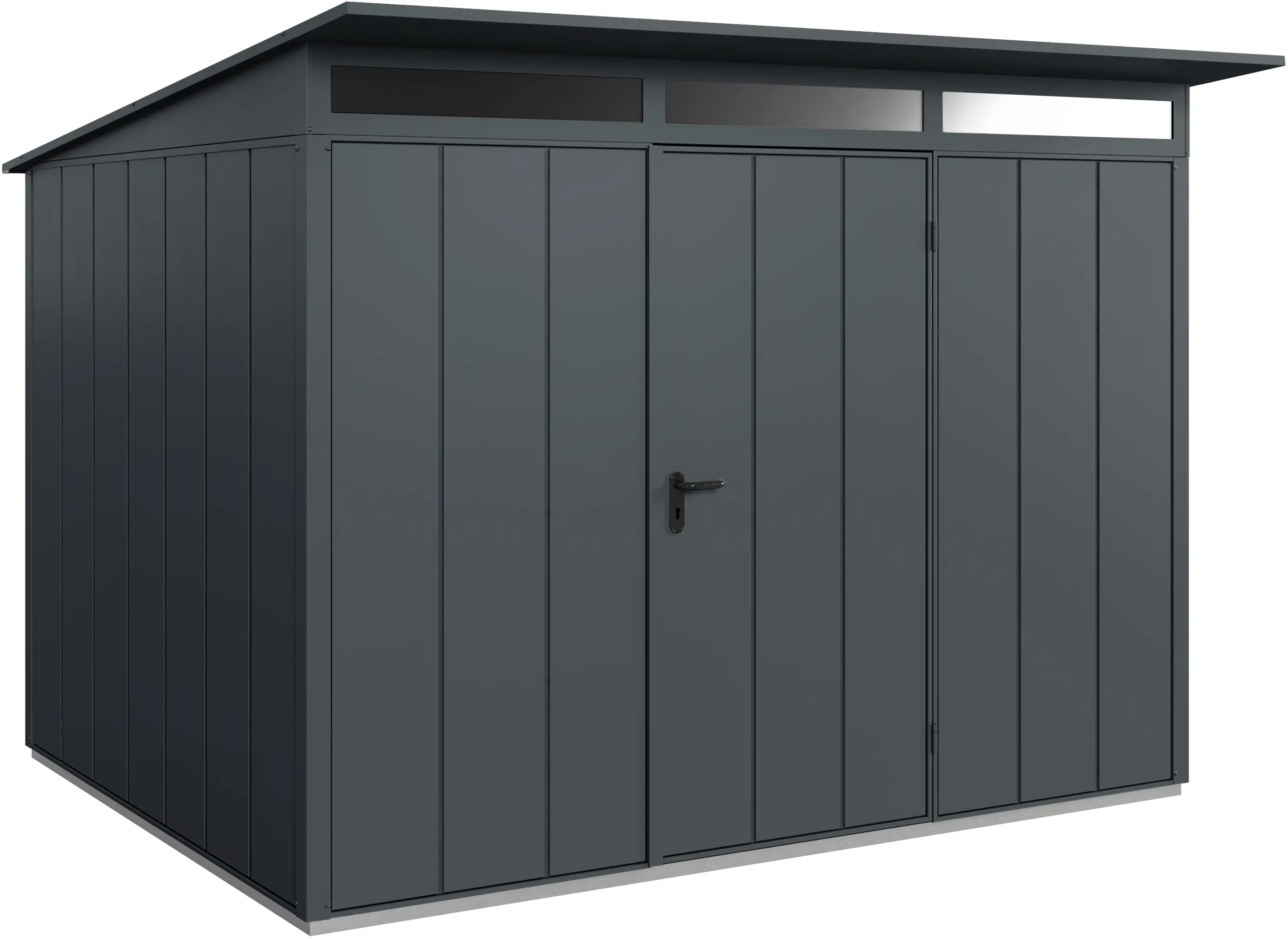 EcoStar Gerätehaus Elegant-P Typ 3 anthrazitgrau 312,7 x 283,4 x 232,3 cm