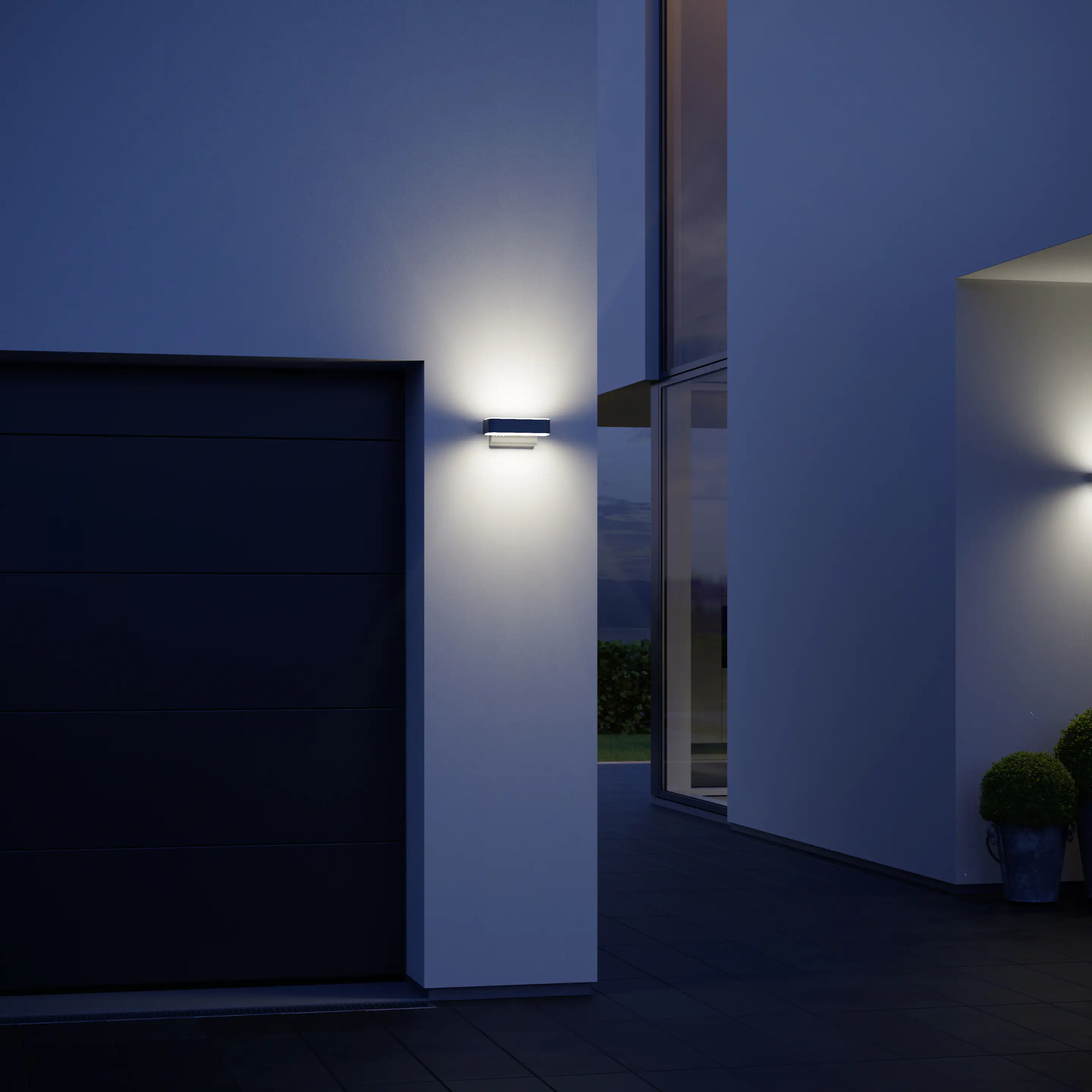 4007841079307_2669846 Steinel Außenleuchte L 810 C Anthrazit Up-/Downlight mit Bluetooth Connect