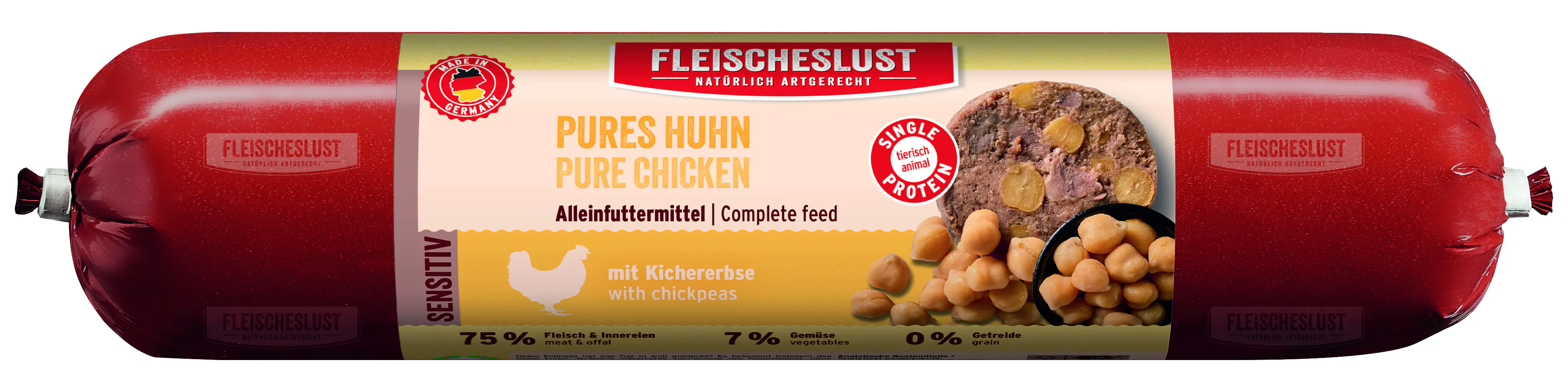 Fleischeslust Hundenassfutter Adult Sensitive getreidefrei 400 g Pures Huhn