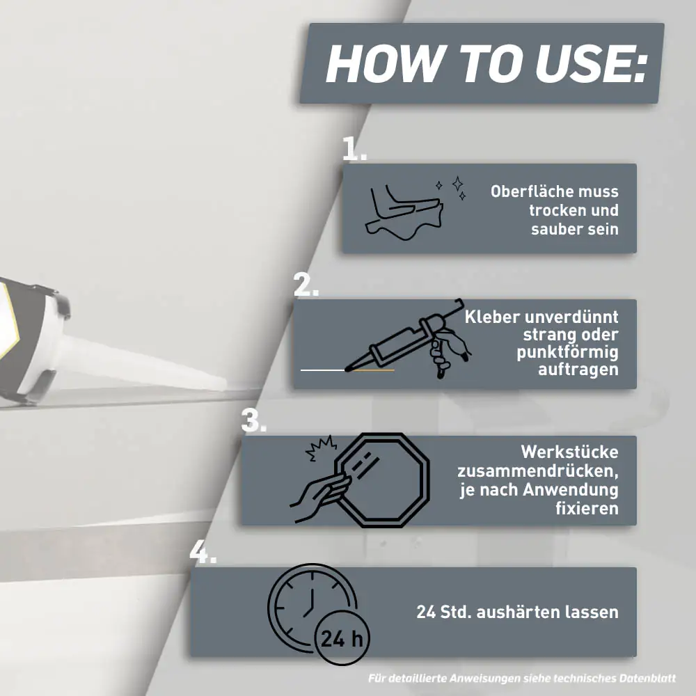 Pattex Montagekleber Kleben statt Bohren Kristallklar 290 g Kartusche, transparent