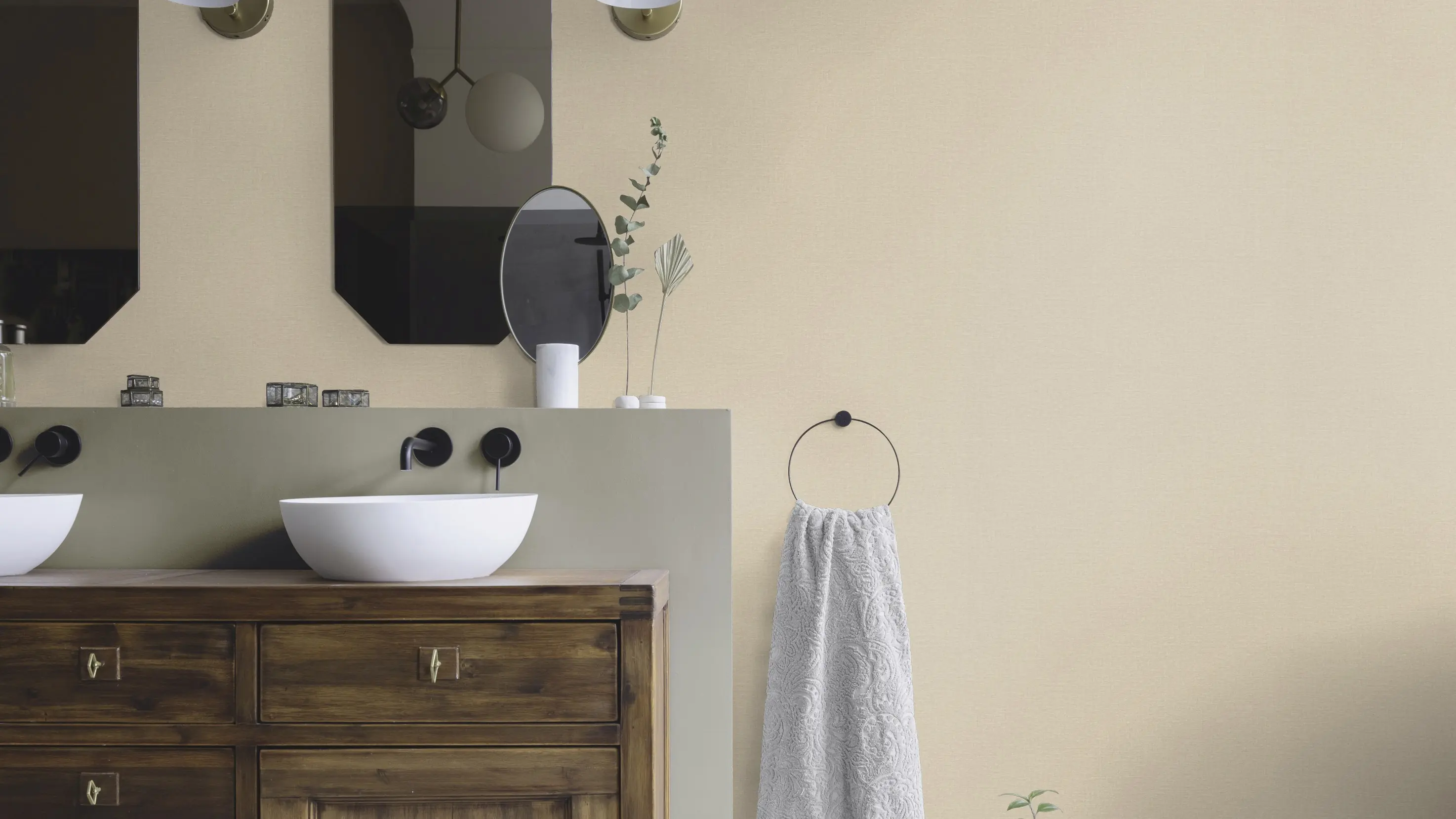 Rasch Vliestapete 555882 Beige-Caramel Uni 10,05 m x 0,53 m