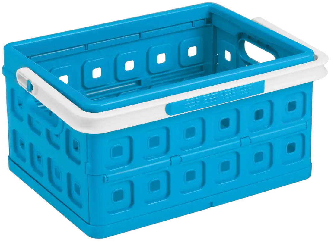 Sunware Klappbox Square 24L blau/weiß 43,5 x 31 x 21,3 cm