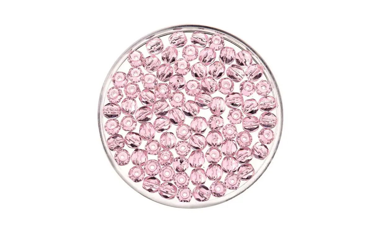 Glorex Glasschliffperlen 6 mm 50 Stück flieder