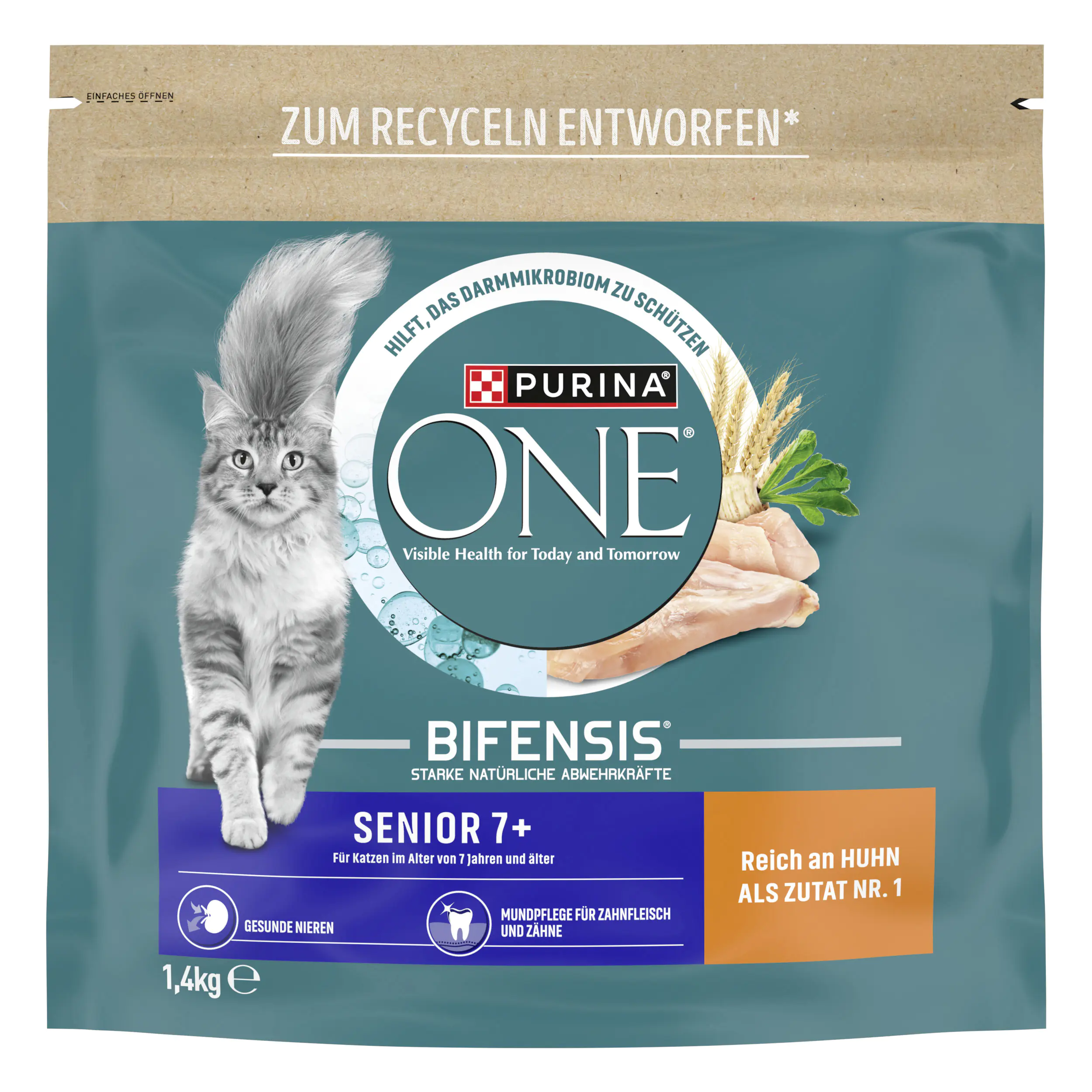 Purina One Katzenfutter Senior 7+ reich an Huhn 1,4 kg Purina One Katzenfutter Senior 7+ reich an Huhn 1,4 kg