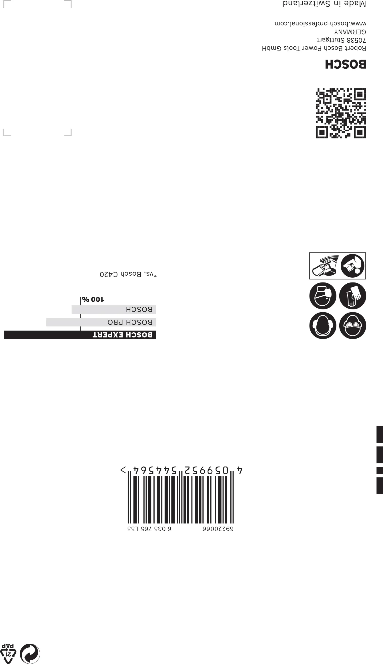 Bosch Expert C470 Schleifpapier für Multischleifer 100 x 150 mm G 180 10-teilig