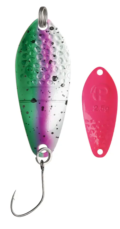 Paladin Angelköder Spoon Midgard 2,5 g UV weiß/lila/grün/pink/gesprenkelt