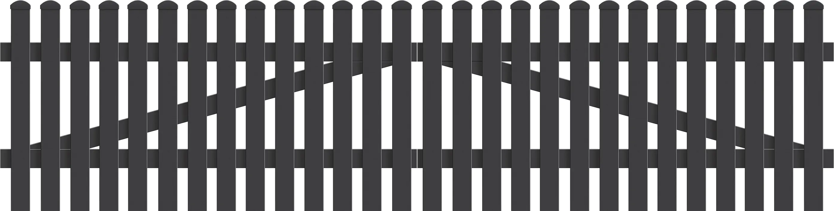 KM Zaun Doppeltor Meran Gerade 314,5 x 80 cm, anthrazit
