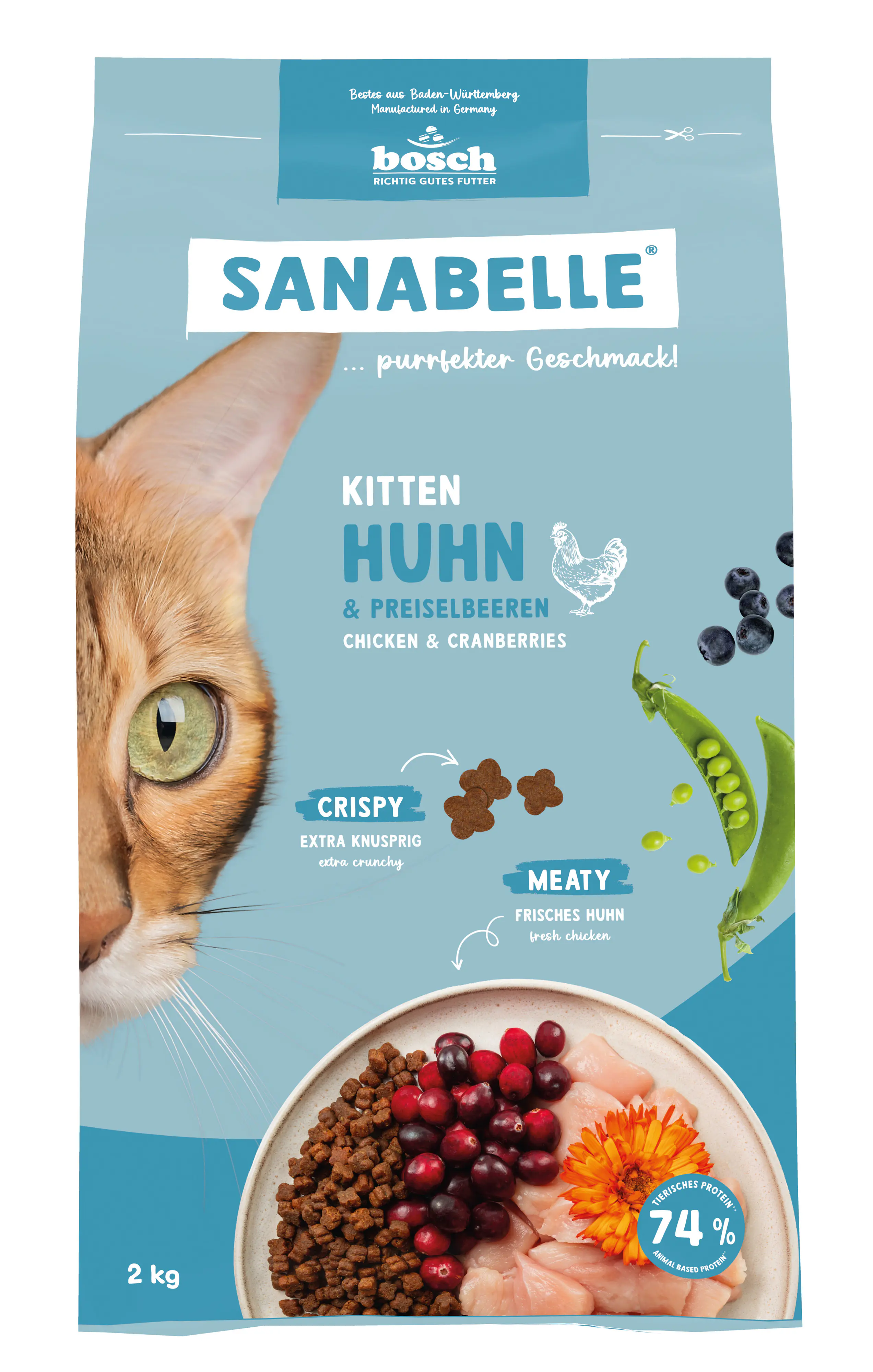 Sanabelle Katzentrockenfutter Kitten mit Huhn & Preiselbeeren für Kätzchen 2 kg Sanabelle Katzentrockenfutter Kitten mit Huhn & Preiselbeeren für Kätzchen 2 kg