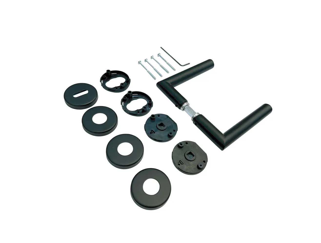 TrendLine Türgriff-Garnitur BB Edelstahl schwarz Ø 49,1 mm