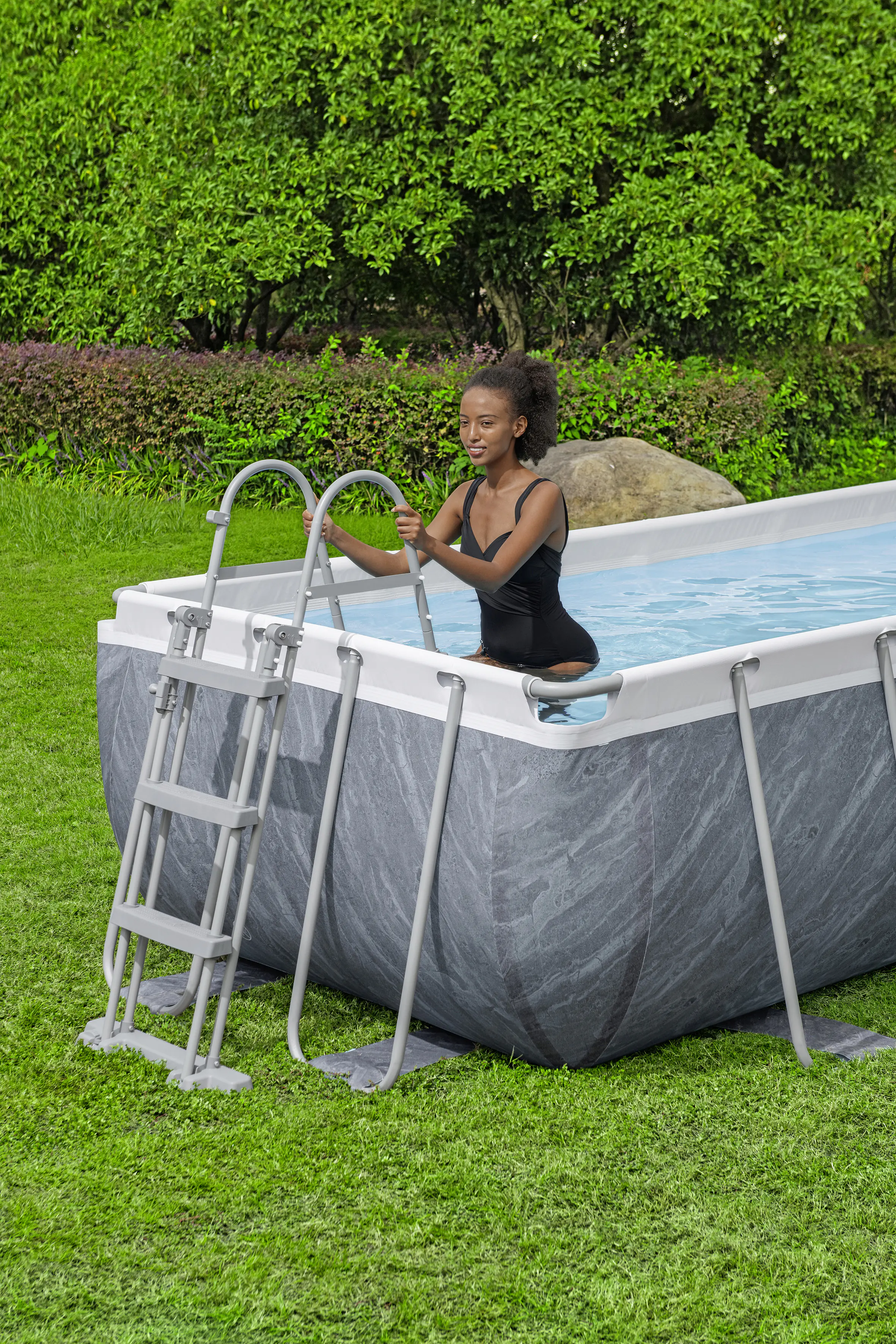 Bestway Power Steel Pool Komplett-Set rechteckig  404 x 201 x 100 cm