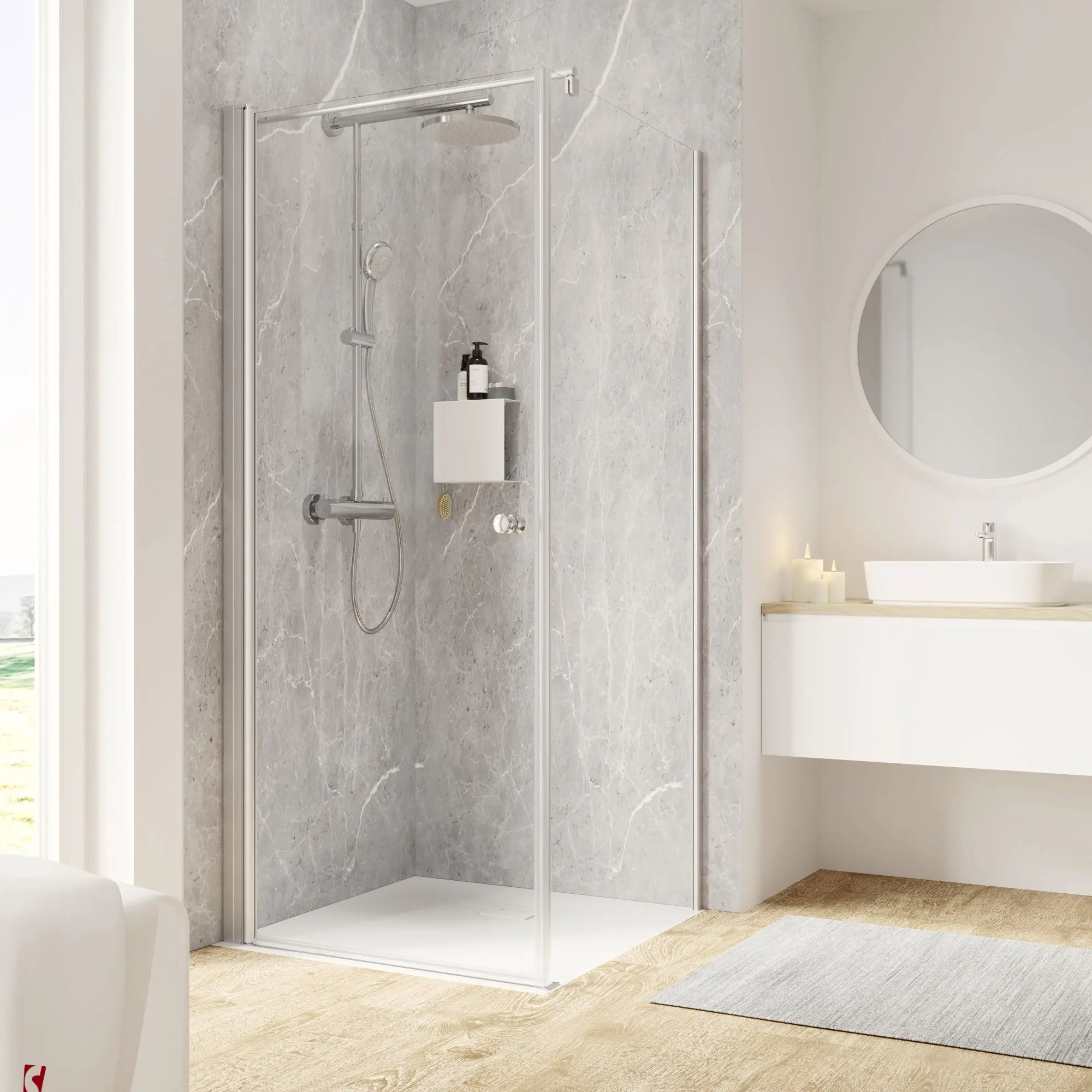 Schulte Eckdusche Garant 2.0 90 x 90 x 200 cm Alu-Natur klar hell Schulte Eckdusche Garant 2.0 90 x 90 x 200 cm Alu-Natur klar hell