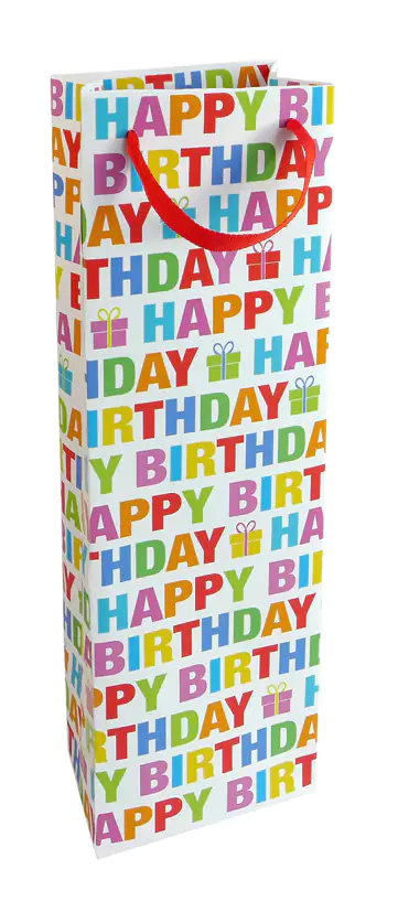 Braun & Company Geschenktragetasche Colour Birthday 12 x 37 x 8 cm