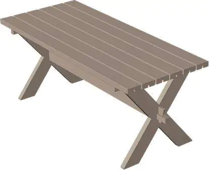 Plus Tisch Nostalgie 178x75x72cm graubraun rechteckig