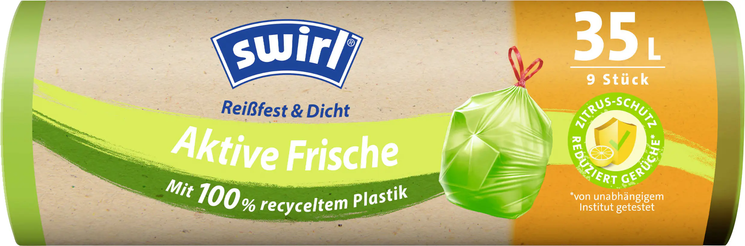Swirl® Aktive Frische Müllbeutel 35 L Reißfest & Dicht
