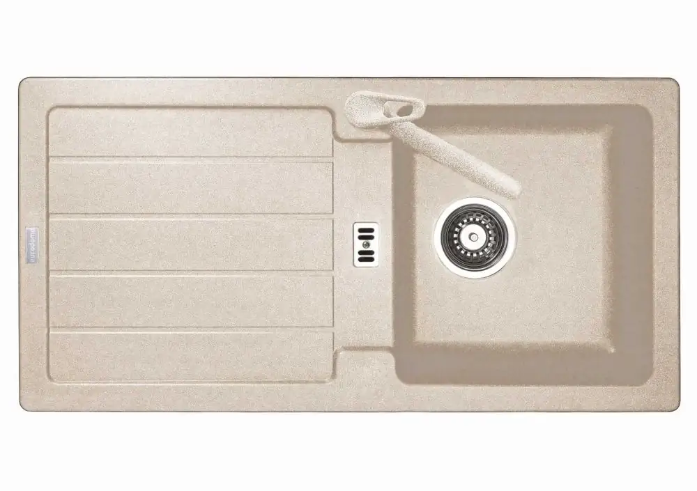 Eurodomo Einbauspüle Bali 45 C 86 x 43,5 cm / Eurogranit beige