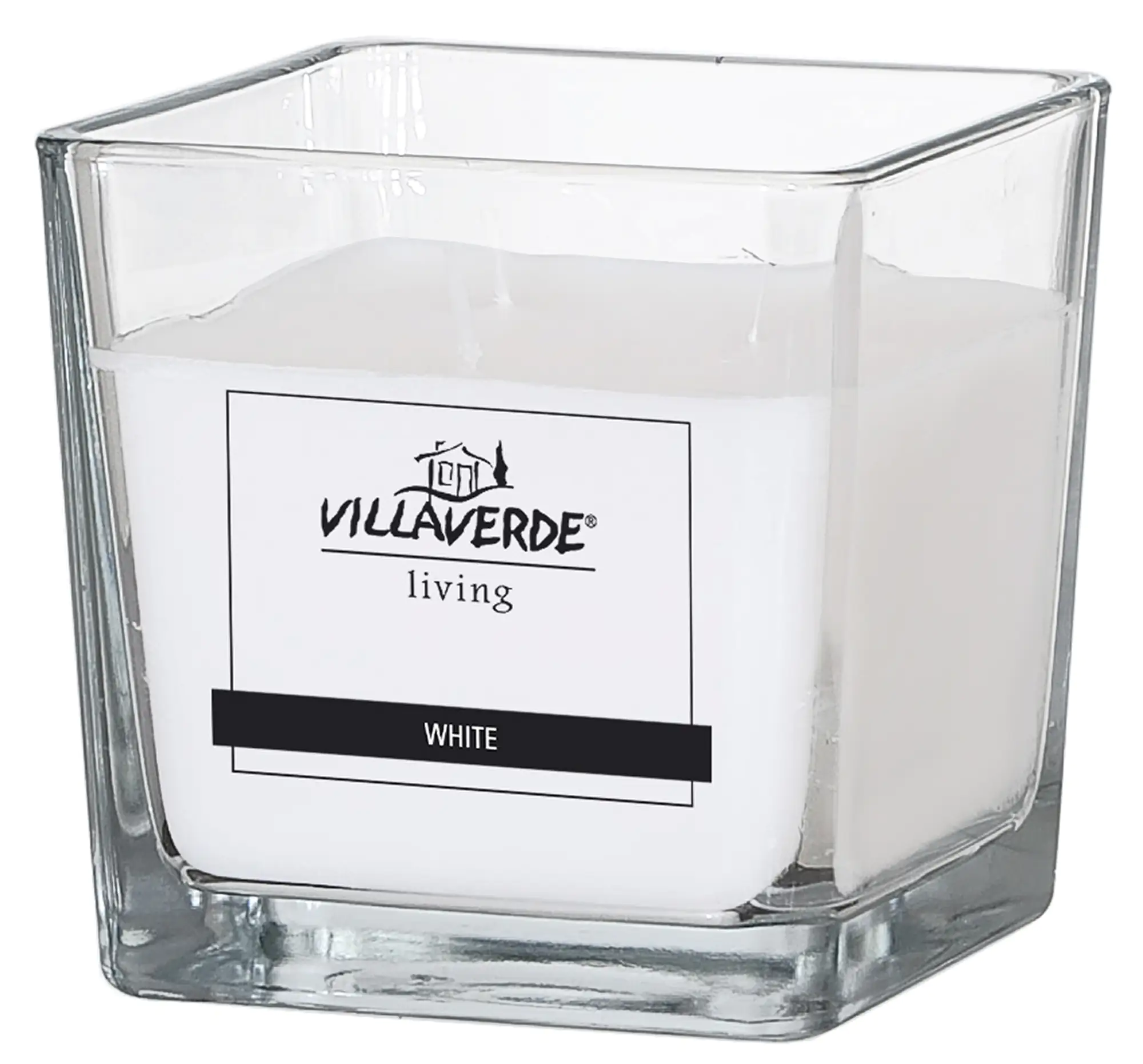 4019916502412 Villa Verde Duftkerze im Glas 3-Docht White, 10 x 10 x 10 cm