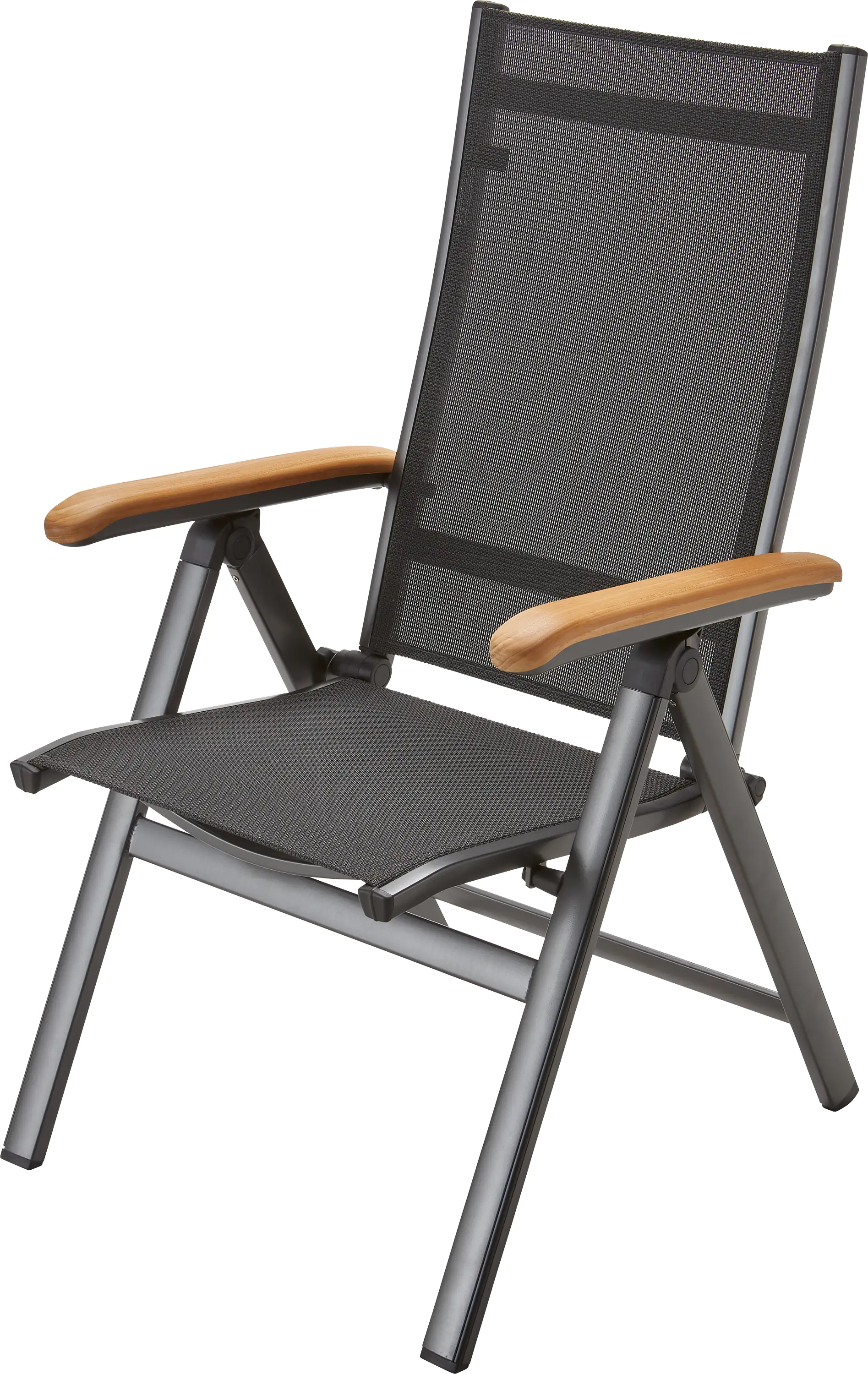 4260440953168_02 MWH Klappstuhl Reno Aluminium mit Teak Armlehnen