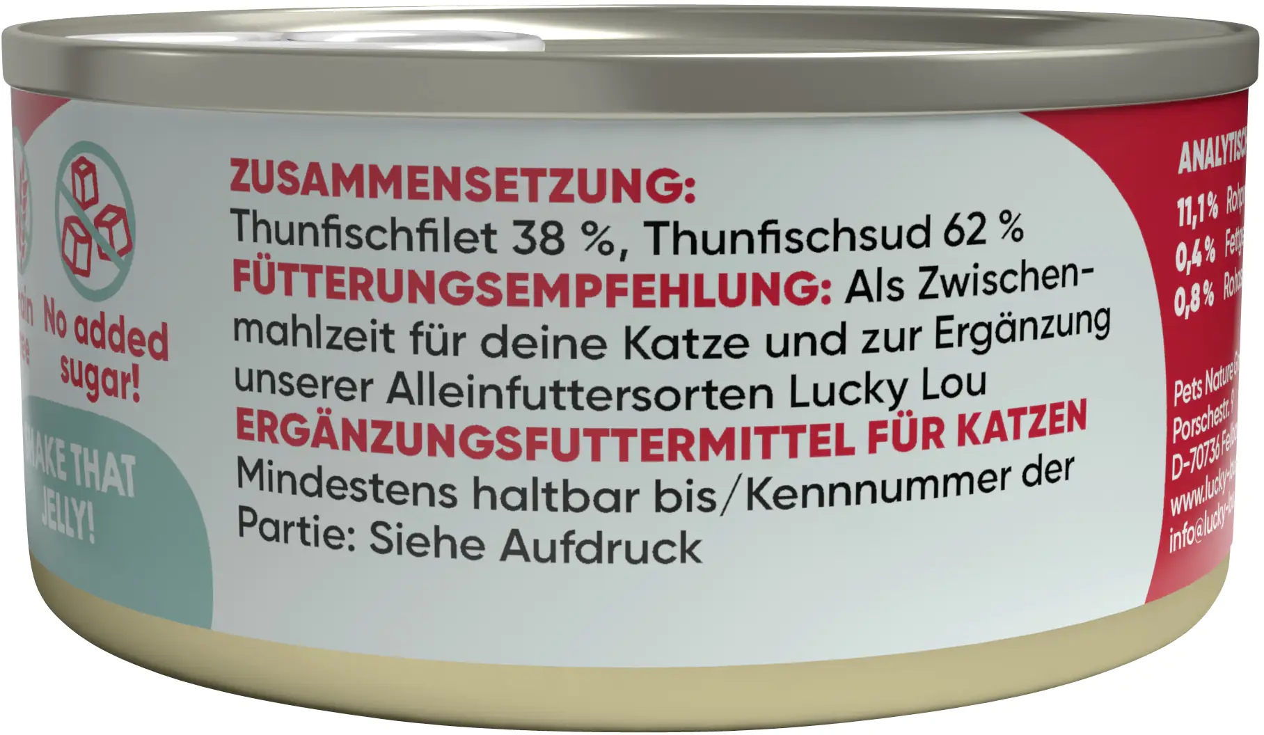 Lucky Lou Extrafood Thunfischfilet in Jelly 70g
