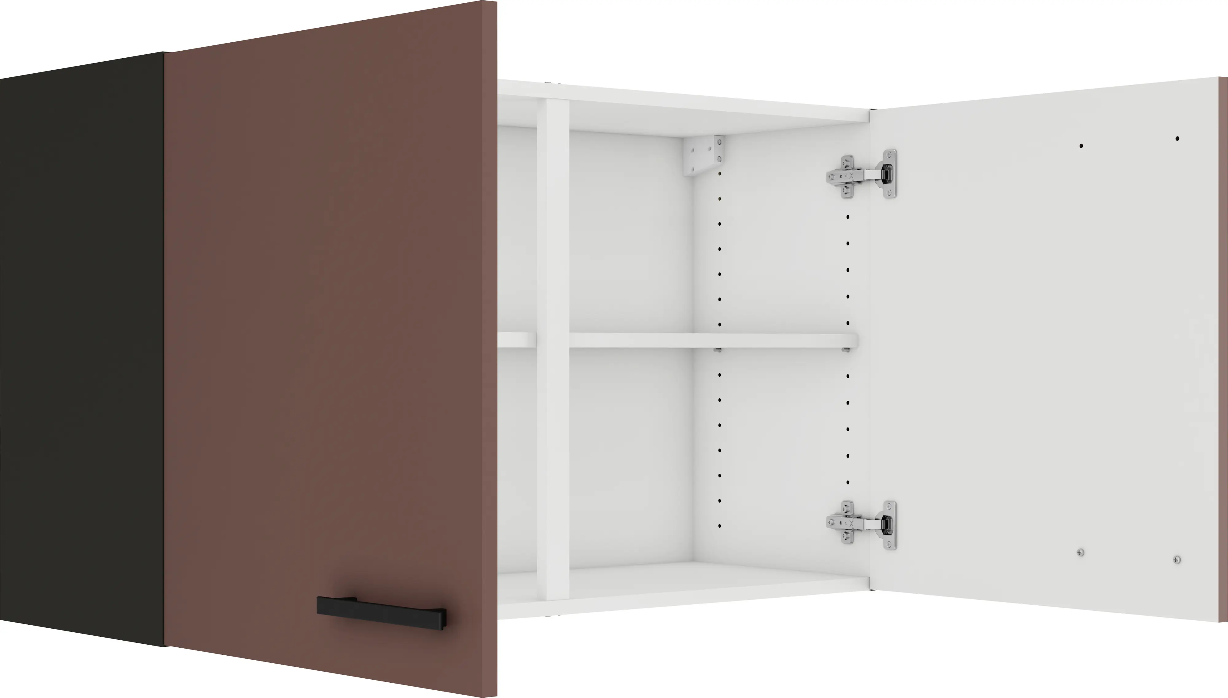 Optifit Oberschrank Nizza 407 rostrot/anthrazit matt 100 cm 