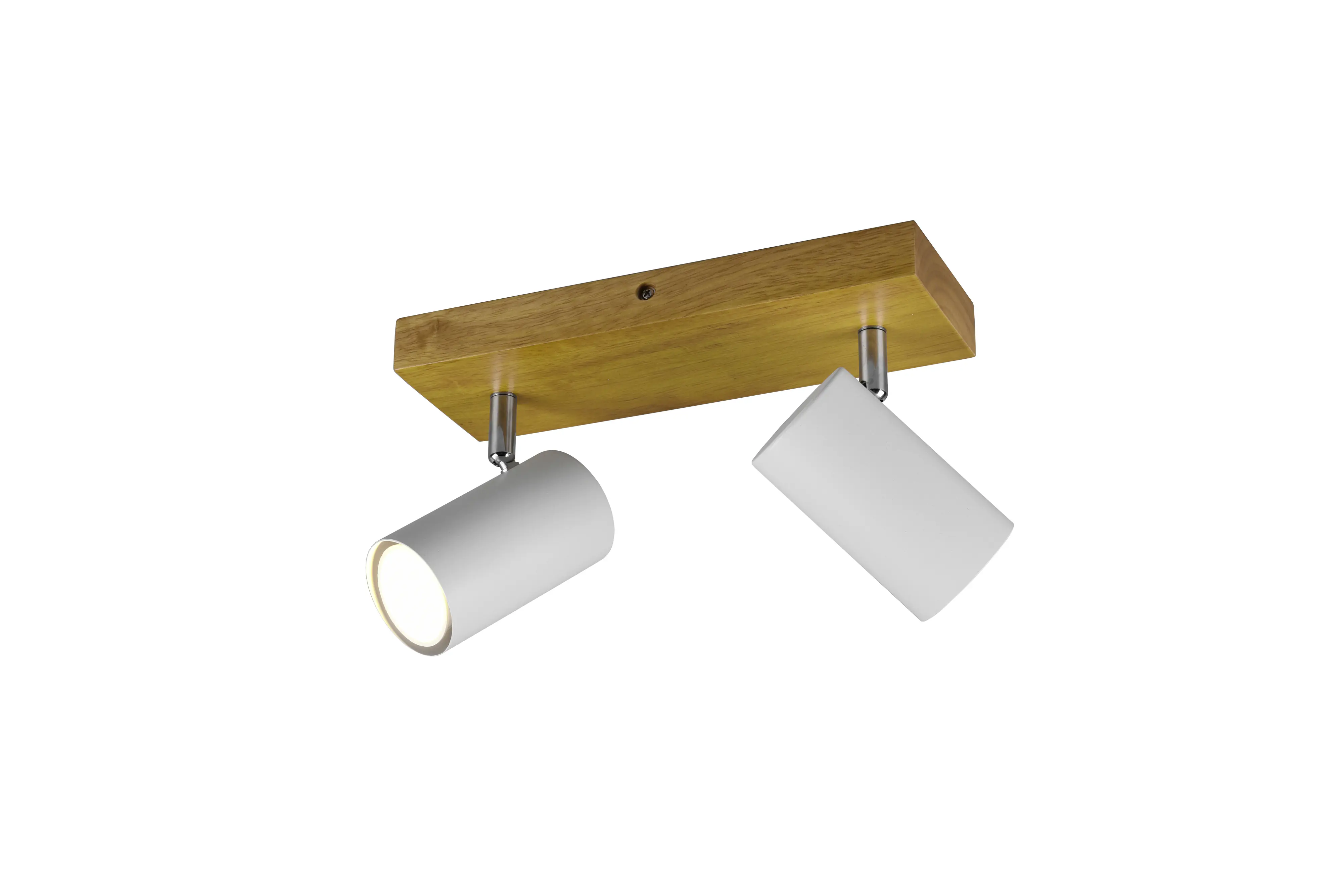 Trio Leuchte 2er Spot Marley weiß/holzfarbig 