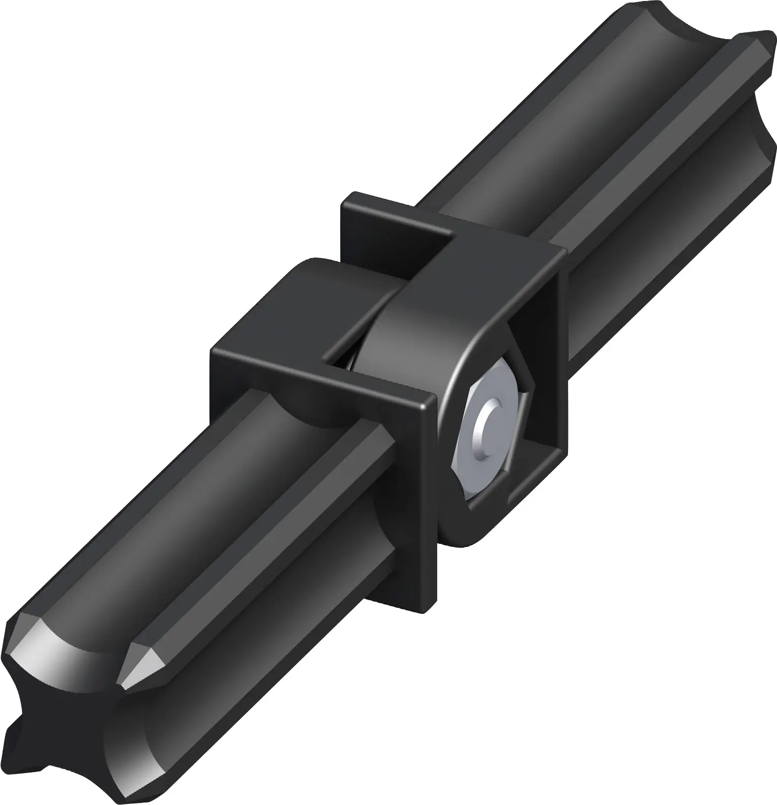 alfer Gelenk-Verbinder, 2 Zapfen 7.5 mm 7.5 mm Kunststoff glatt schwarz