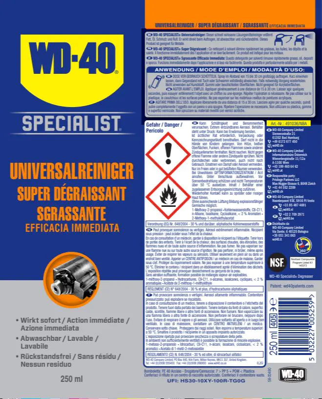 WD-40 Specialist Universalreiniger 250ml