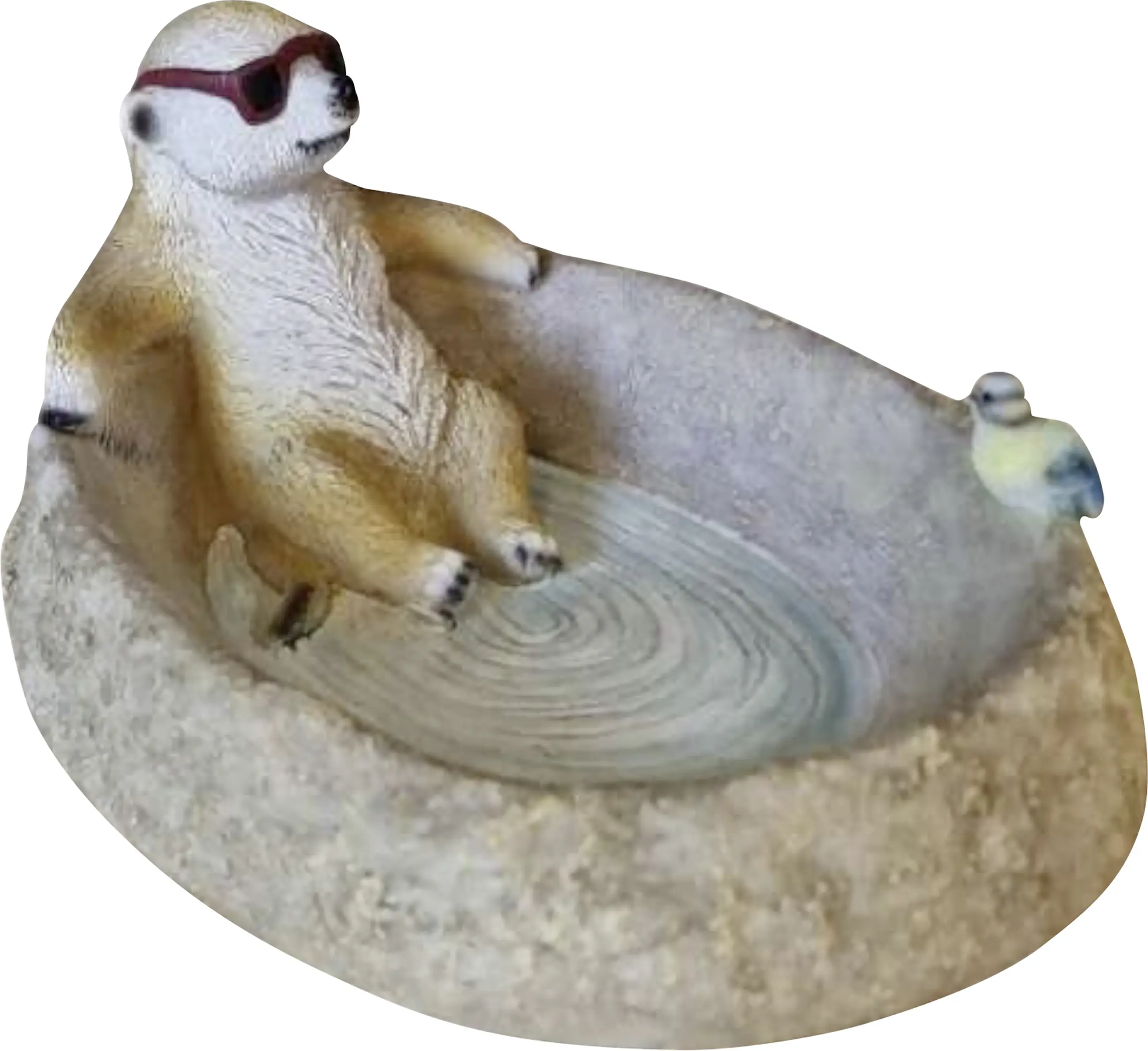 Dekofigur Erdmännchen Tränke 32 cm bunt