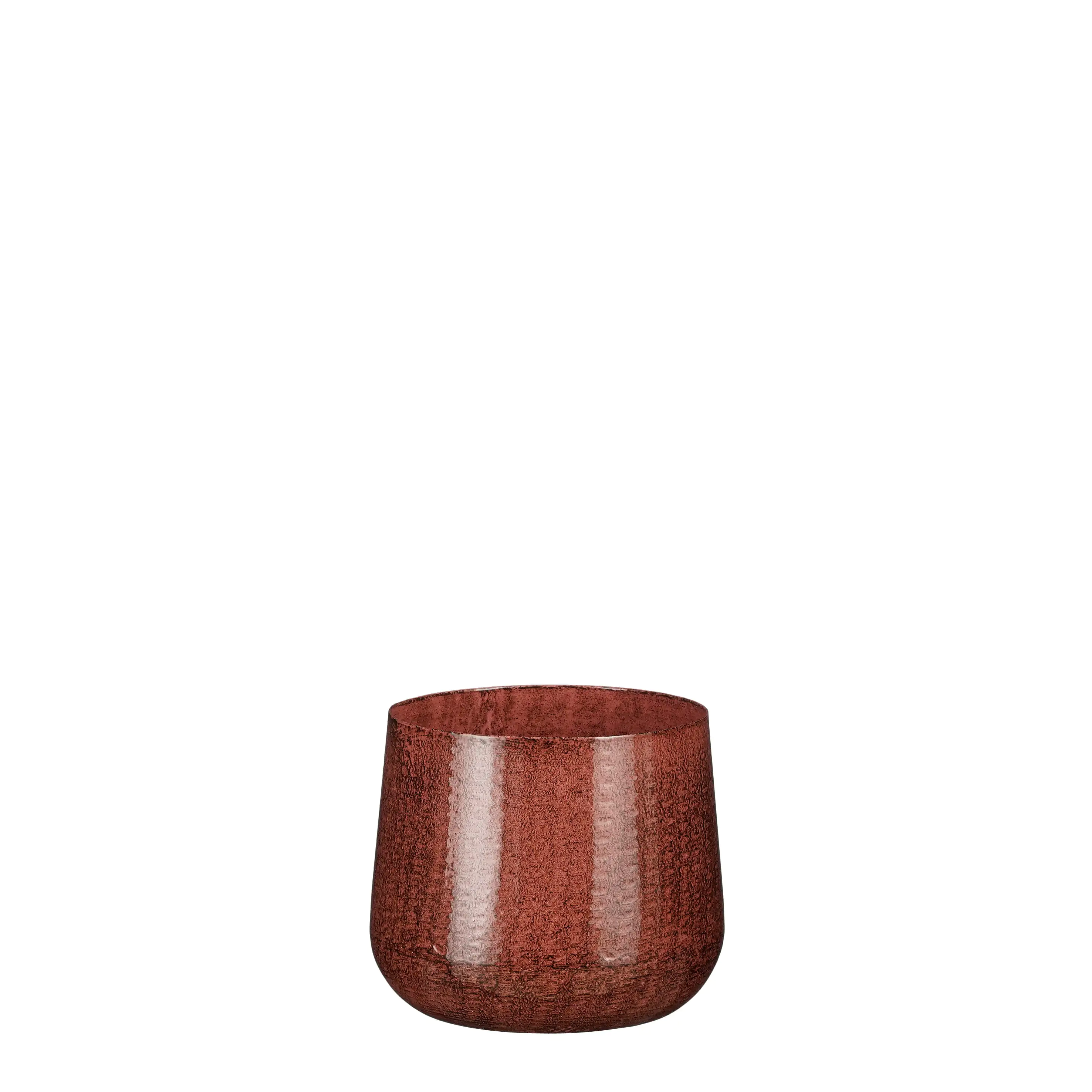 Mica Decorations Blumentopf Eisen Benson Ø 12 x 10 cm dunkel rot