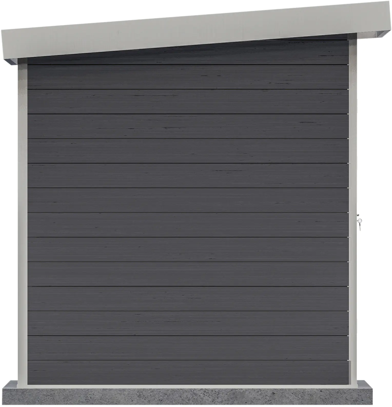 elephant WPC Gartenhaus 230 x 230 cm anthrazit