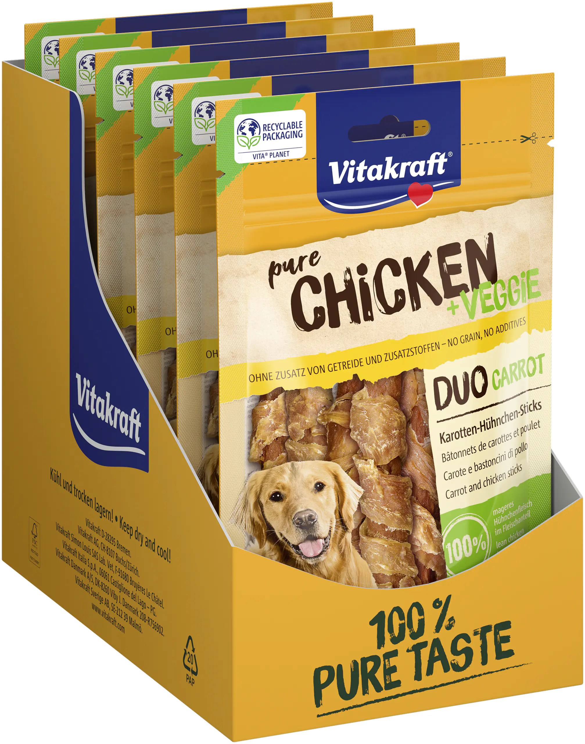 Vitakraft CHICKEN Veggie Karotte-Hühnchenstick 80 g Vitakraft CHICKEN Veggie Karotte-Hühnchenstick 80 g