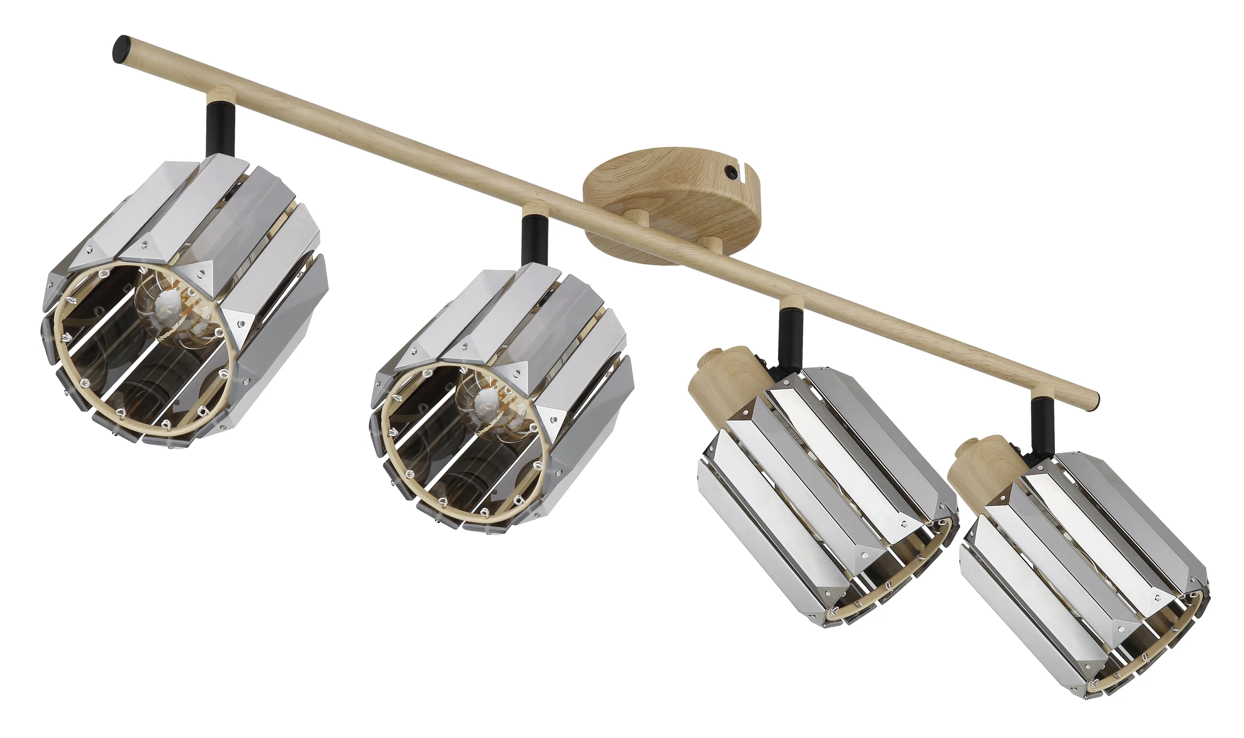 Globo Deckenstrahler Run 64 x 9 x 15 cm (L x B x H) holzoptik