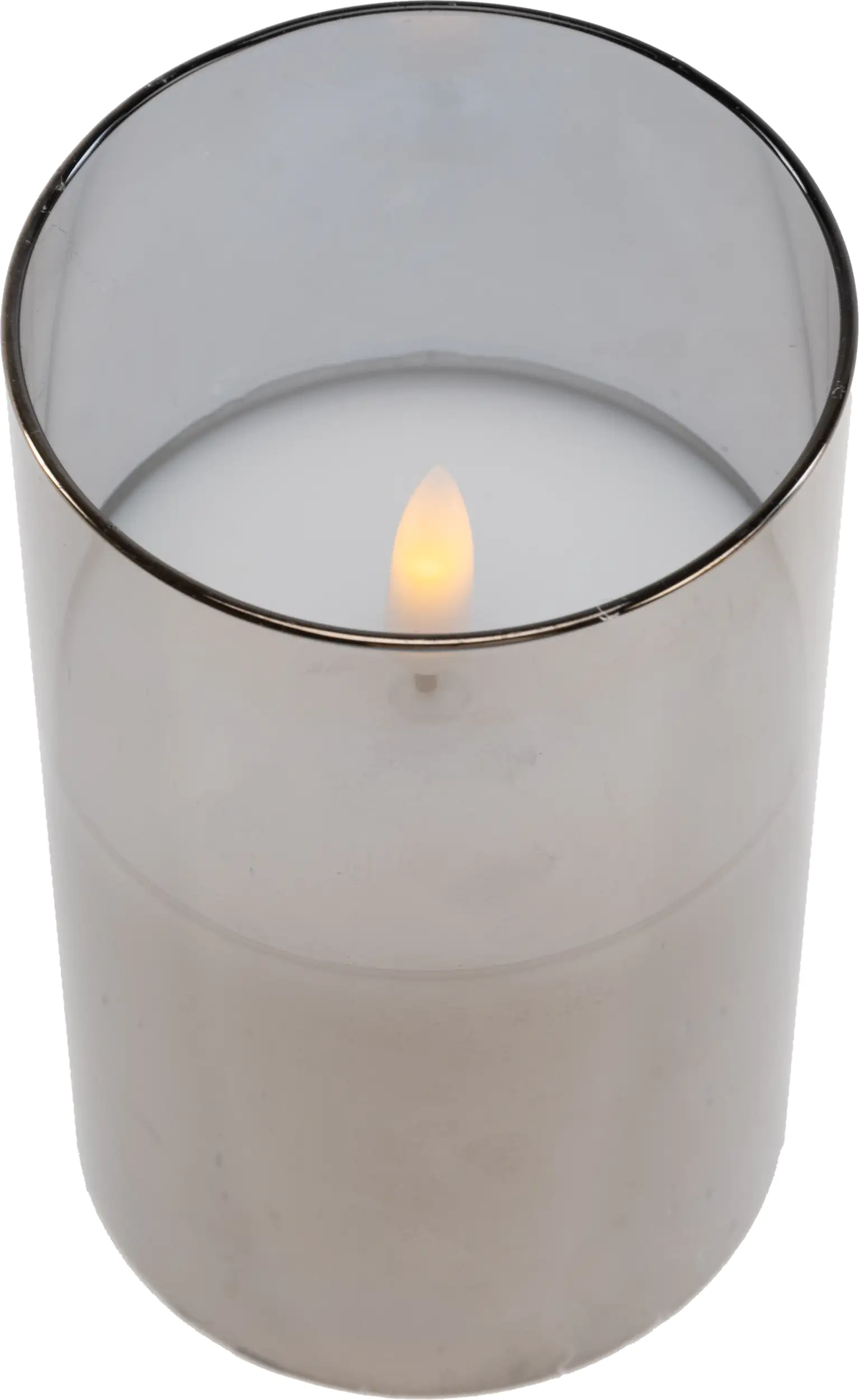 8720093715620 Kaemingk LED Kerze Wachs Indoor 15 cm rauchgrau