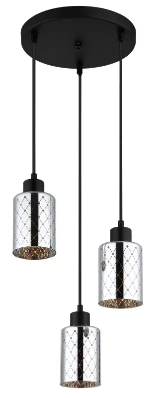 Globo Hängeleuchte Alonso 29 x 120 cm Ø x H schwarz