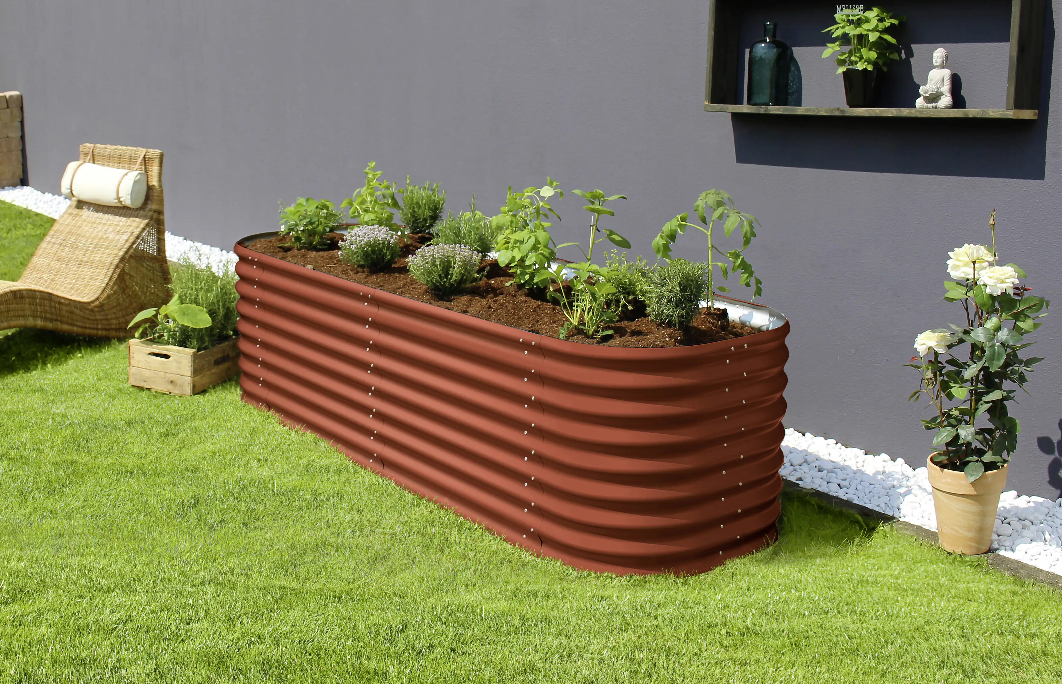 Vitavia Erweiterung Stretched zu Hochbeet 630 80 x 63 cm rubin