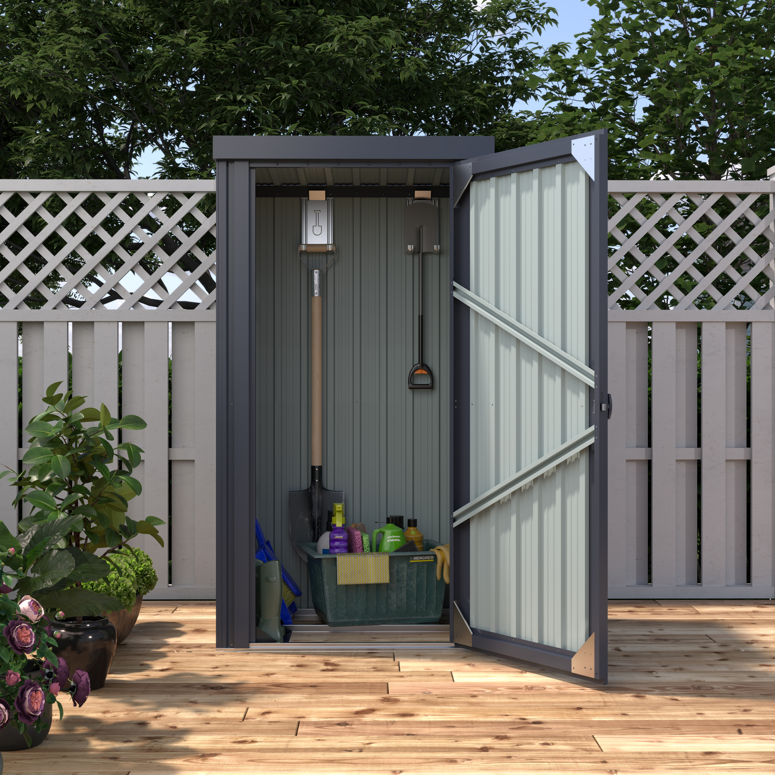 Pergart Metallgerätehaus Marburg 98 x 81 x 189 cm anthrazit