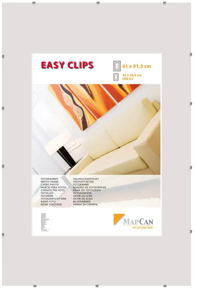Cliprahmen Easyclips Normalglas 61 x 91,5 cm