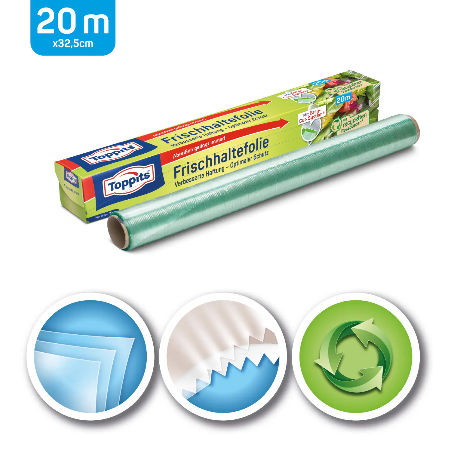 Toppits Frischhaltefolie 20 m, 32,5 cm Breit