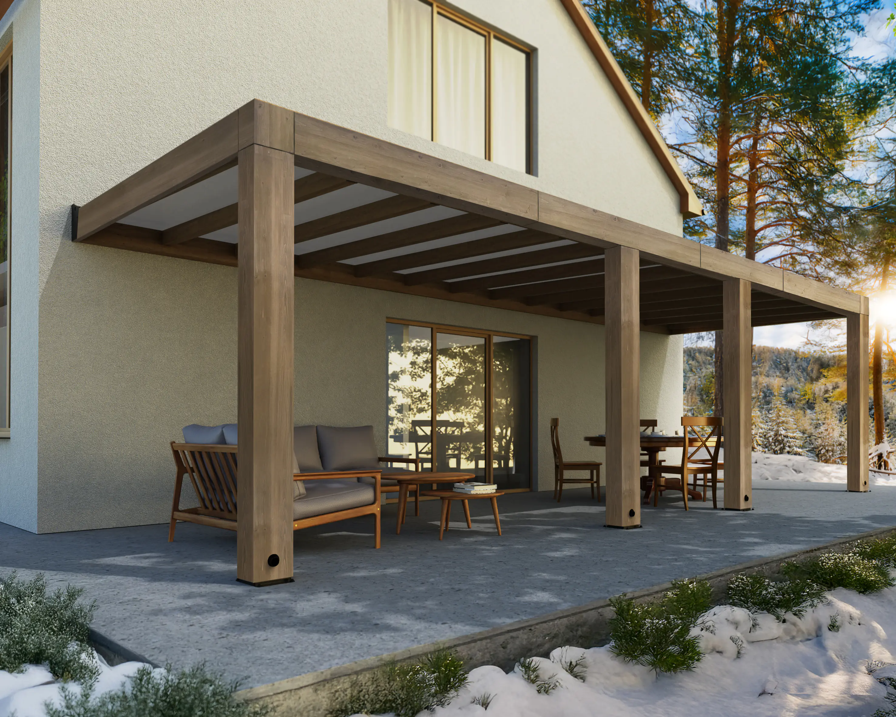 Canopia Terrassenüberdachung Helsinki Holz 860 x 294 cm braun Canopia Terrassenüberdachung Helsinki Holz 860 x 294 cm braun