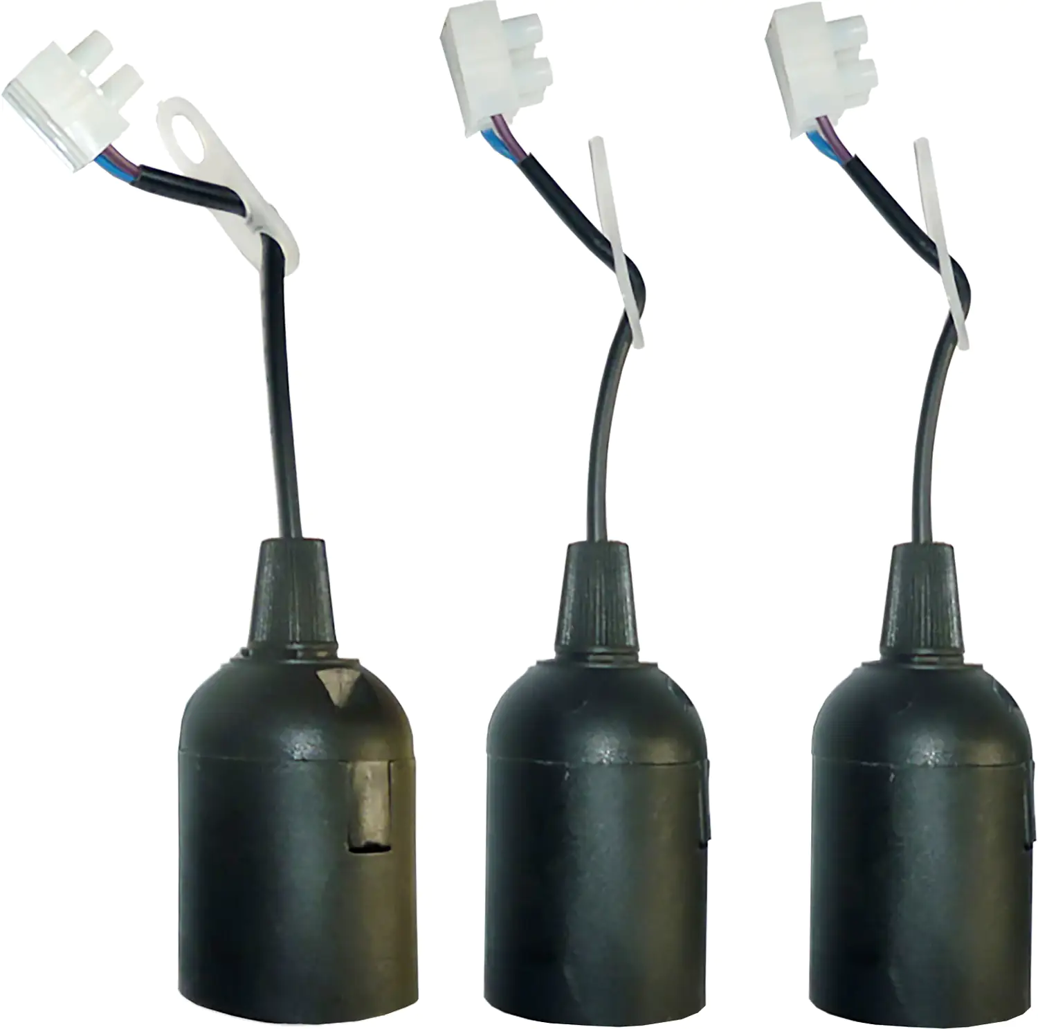 TrendLine Baustellenfassung E 27, schwarz, 3er Pack